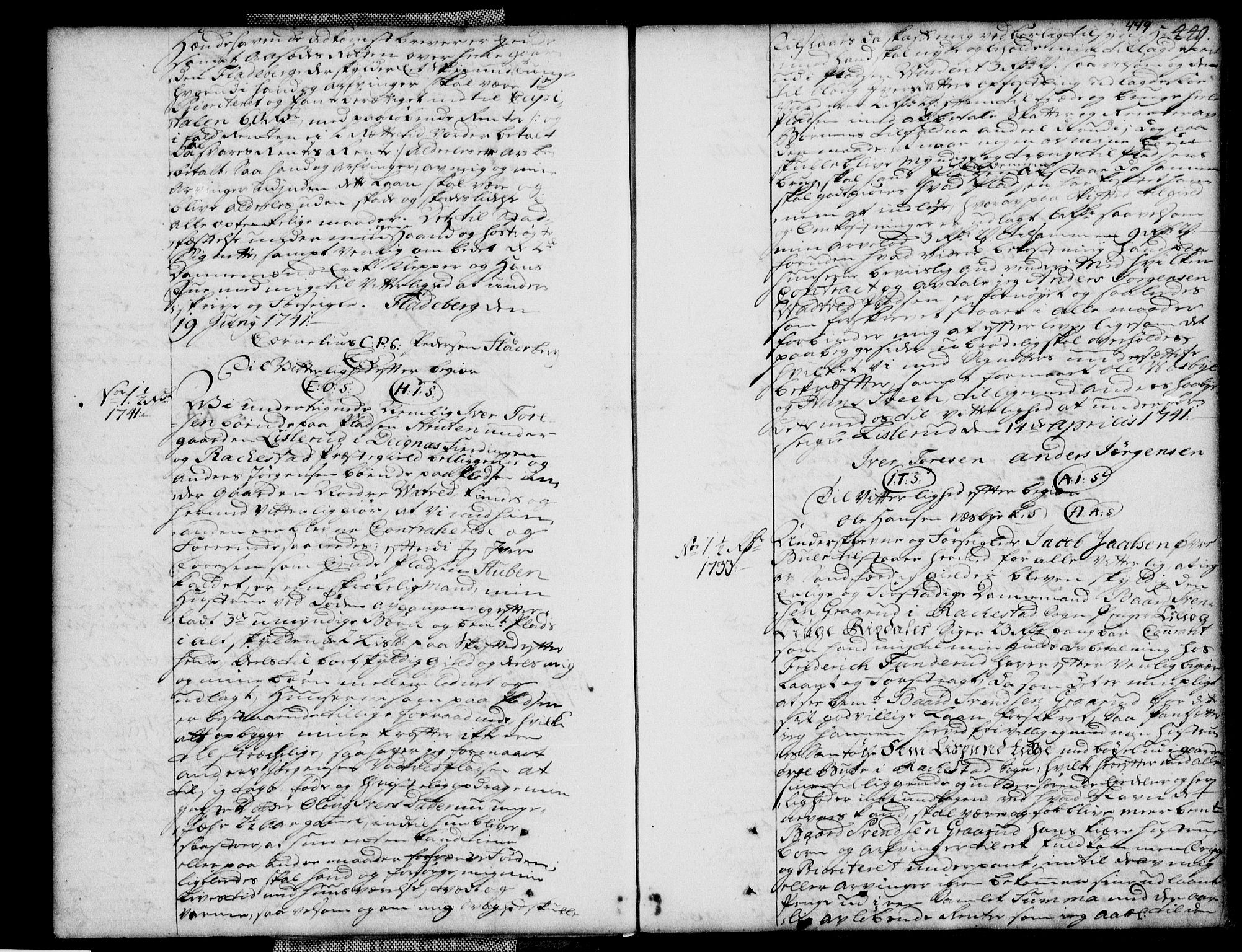 Rakkestad sorenskriveri, SAO/A-10686/G/Gb/Gba/Gbaa/L0001b: Mortgage book no. 1b, 1741-1748, p. 449