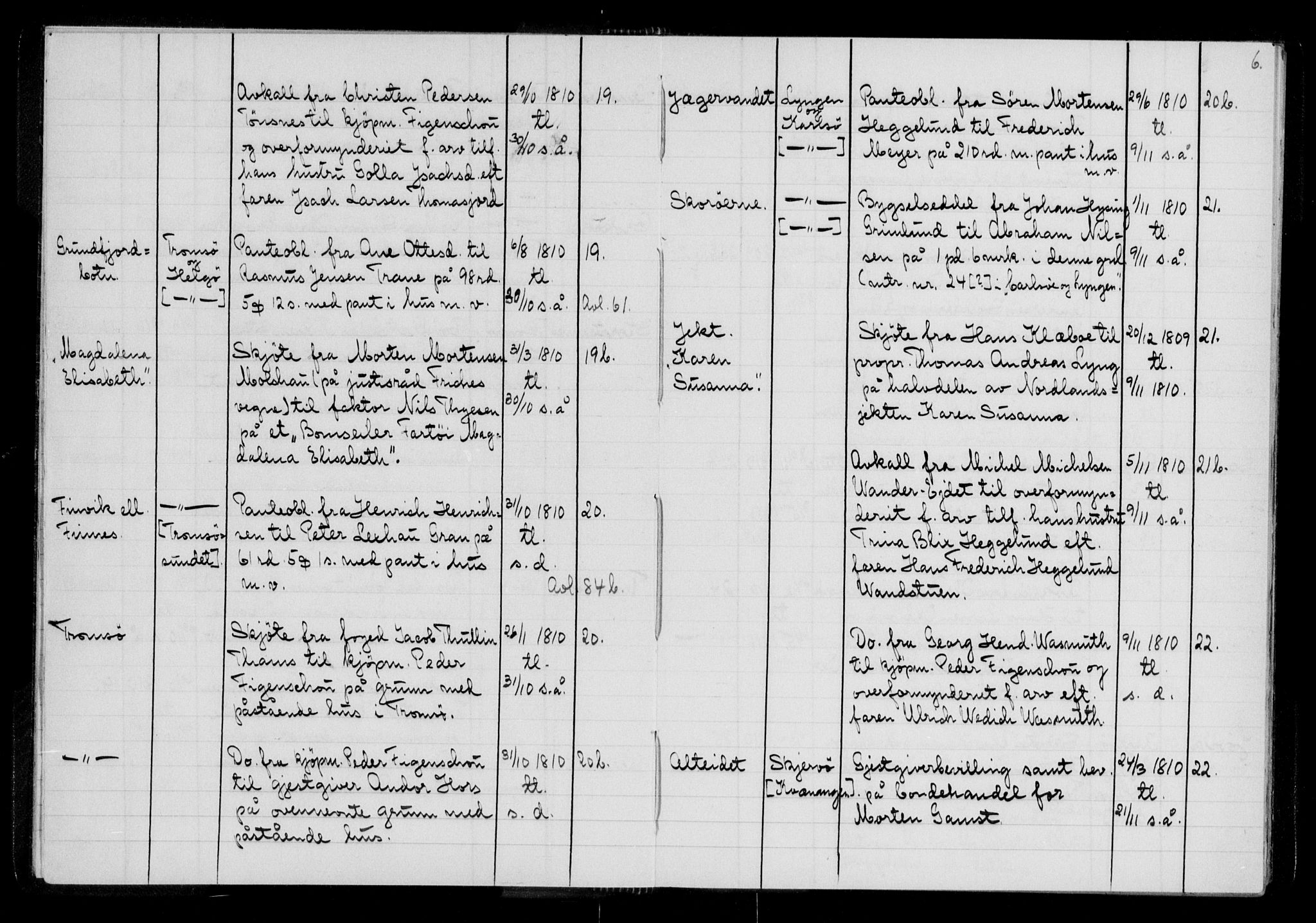 Mortgage book no. 2, 1809-1838, p. 6