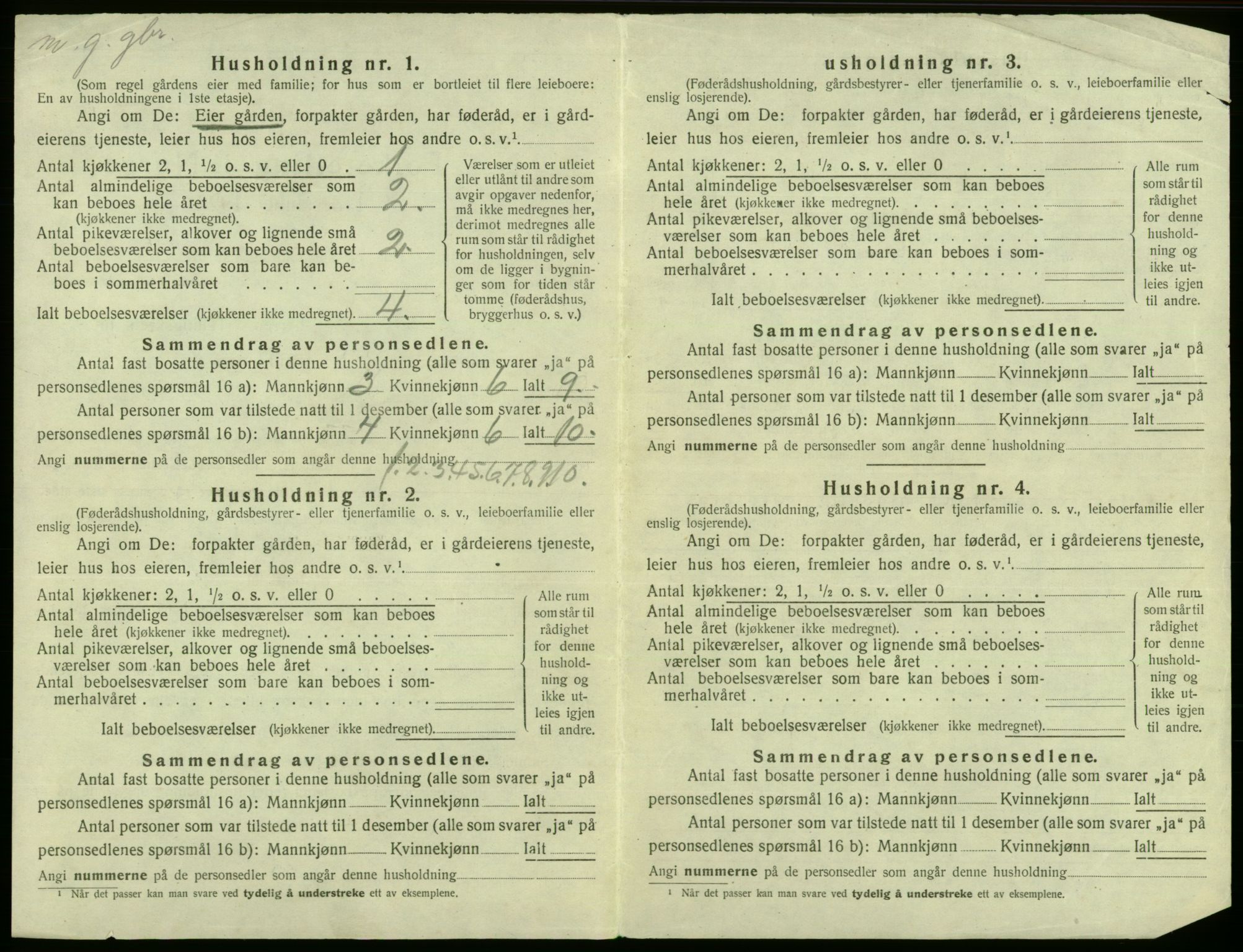 SAB, 1920 census for Fana, 1920, p. 343