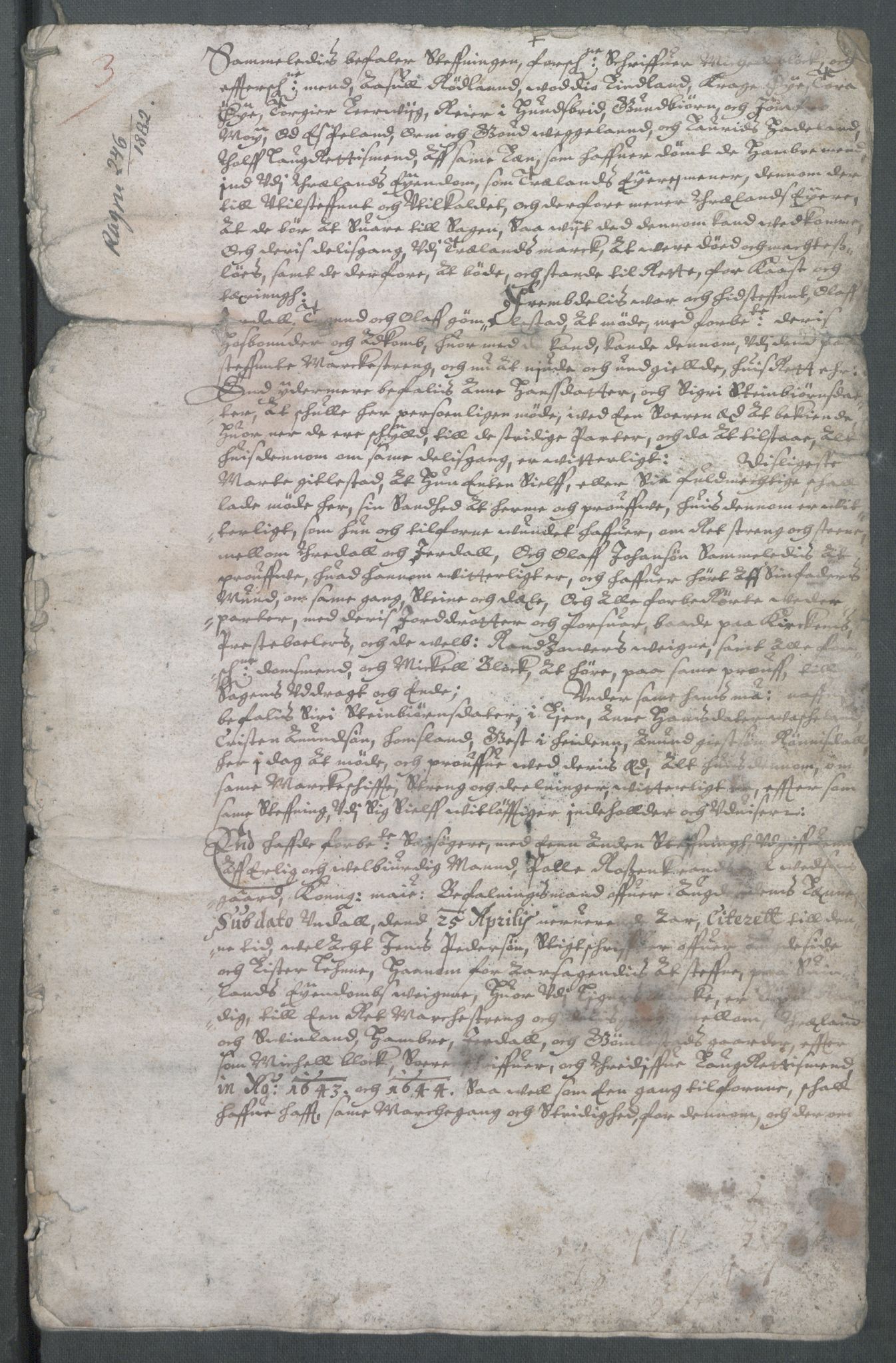 Riksarkivets diplomsamling, AV/RA-EA-5965/F02/L0159: Dokumenter, 1645-1646, p. 5