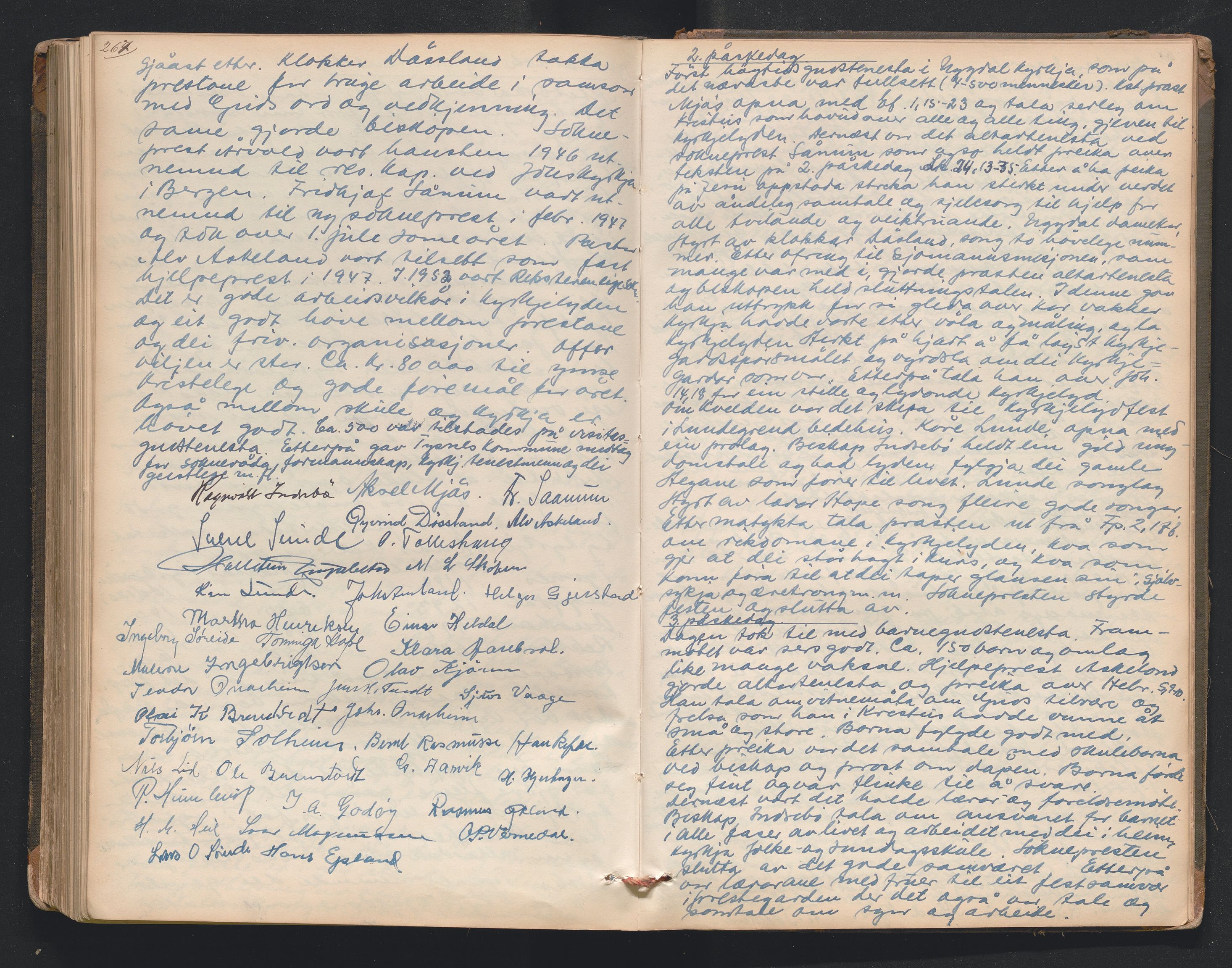 Nordre Sunnhordland prosti, AV/SAB-A-99912/F/L0001: Visitasprotokoll , 1860-1959, p. 267