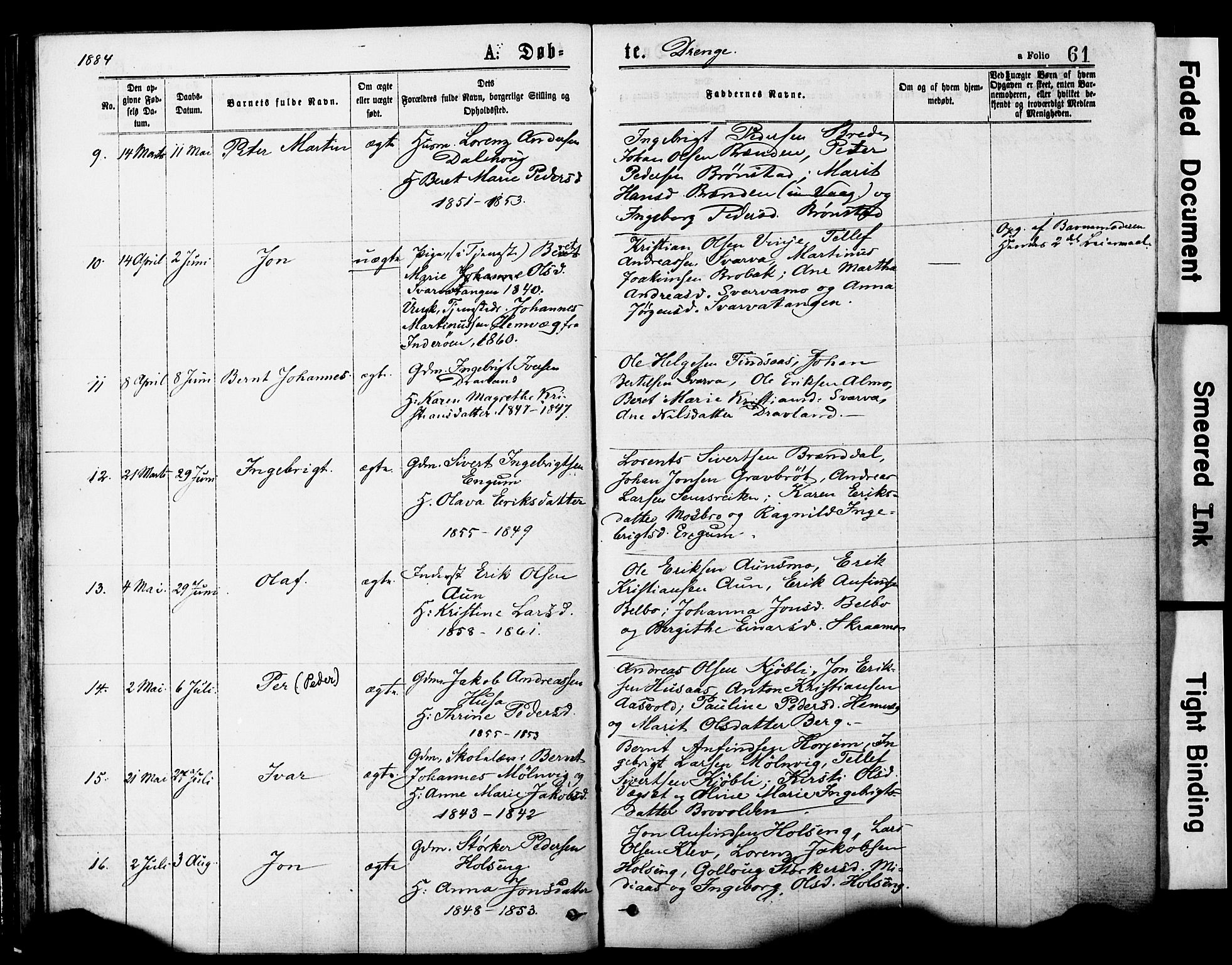 Ministerialprotokoller, klokkerbøker og fødselsregistre - Nord-Trøndelag, SAT/A-1458/749/L0473: Parish register (official) no. 749A07, 1873-1887, p. 61