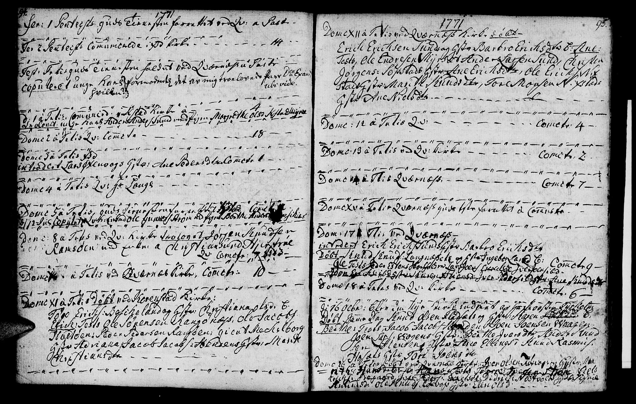 Ministerialprotokoller, klokkerbøker og fødselsregistre - Møre og Romsdal, AV/SAT-A-1454/569/L0816: Parish register (official) no. 569A02, 1759-1805, p. 94-95