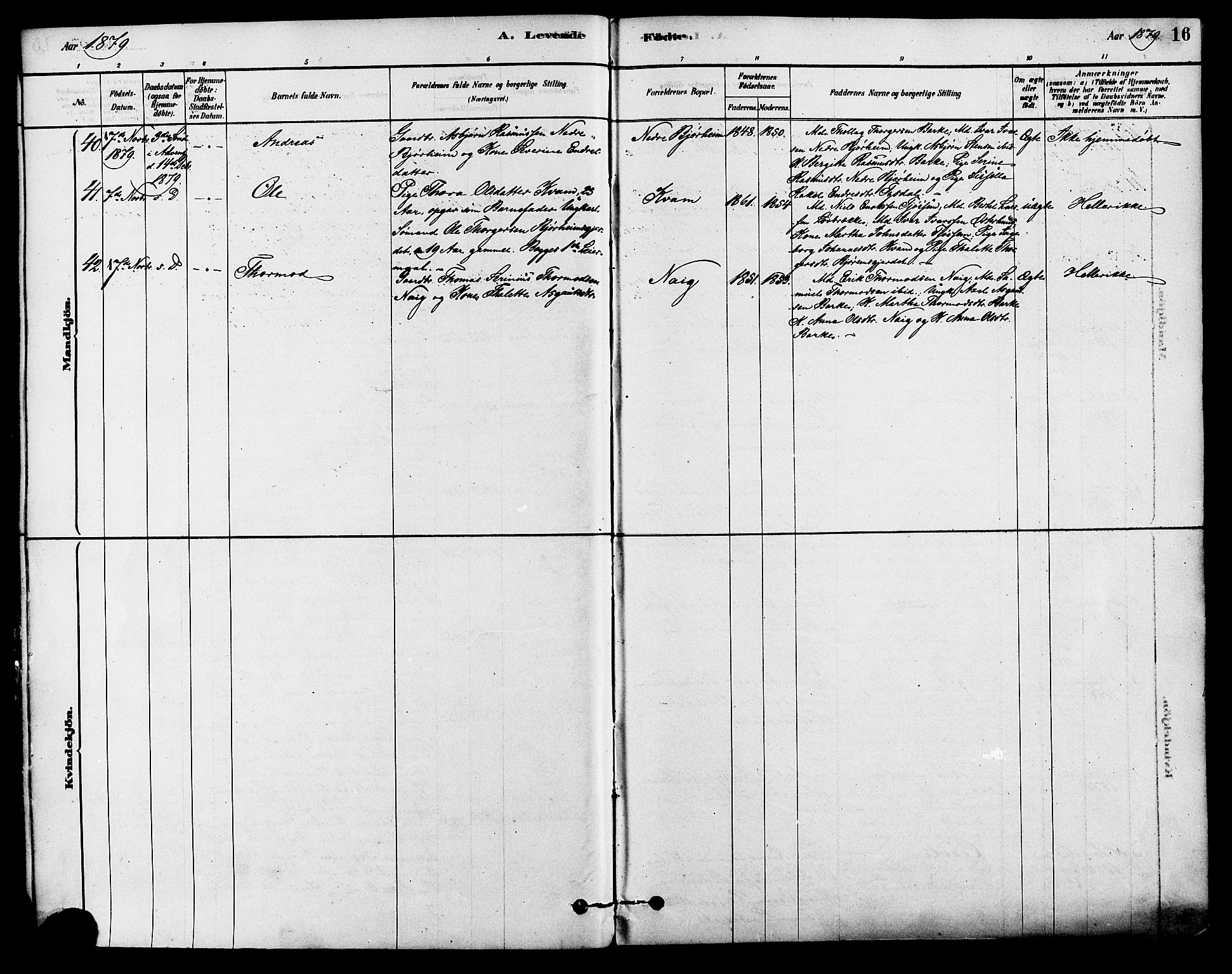 Strand sokneprestkontor, SAST/A-101828/H/Ha/Haa/L0009: Parish register (official) no. A 9, 1877-1908, p. 16