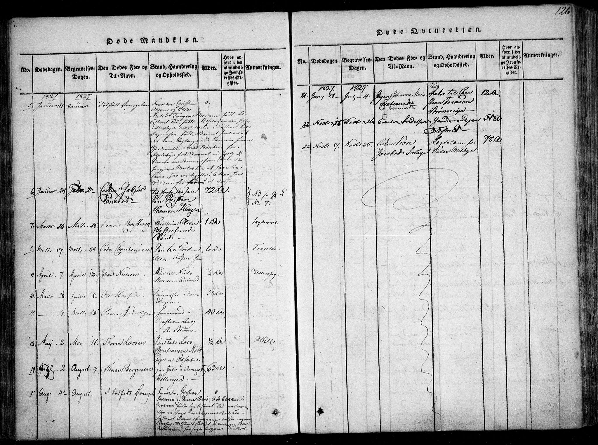 Fet prestekontor Kirkebøker, AV/SAO-A-10370a/F/Fa/L0008: Parish register (official) no. I 8, 1815-1842, p. 126