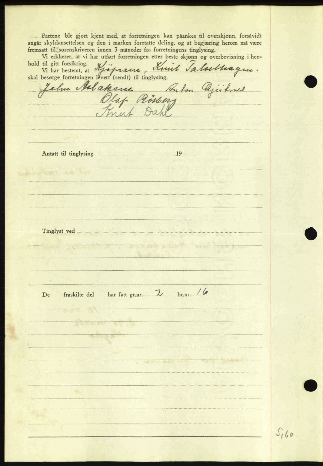 Romsdal sorenskriveri, AV/SAT-A-4149/1/2/2C: Mortgage book no. A15, 1943-1944, Diary no: : 212/1944