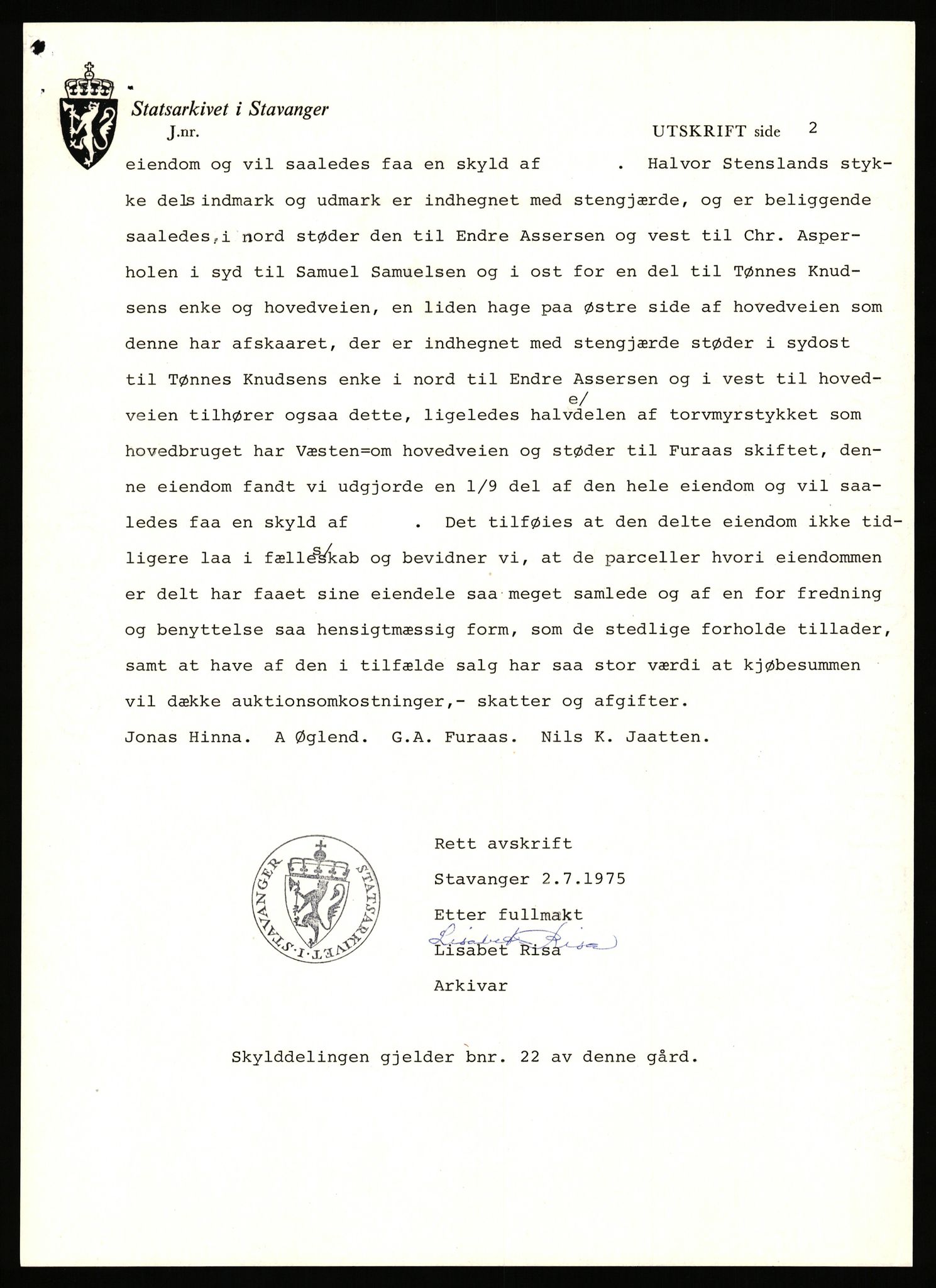 Statsarkivet i Stavanger, AV/SAST-A-101971/03/Y/Yj/L0025: Avskrifter sortert etter gårdsnavn: Garpestad - Gjerde, 1750-1930, p. 155