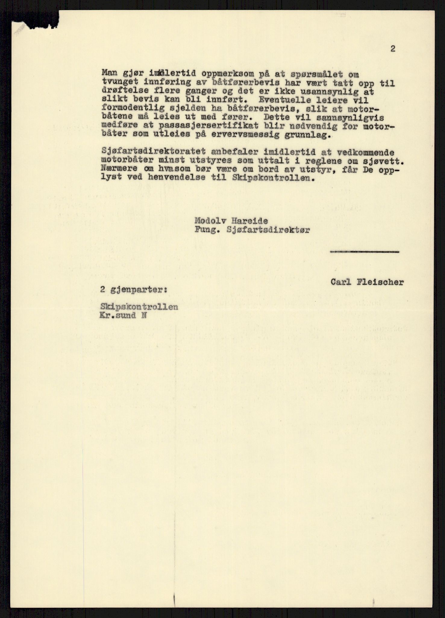 Sjøfartsdirektoratet med forløpere, generelt arkiv, AV/RA-S-1407/D/Du/Duc/L0641/0004: Skipskontrollen - Forskrifter    / Utleiebåter (2 mapper), 1977-1989, p. 271