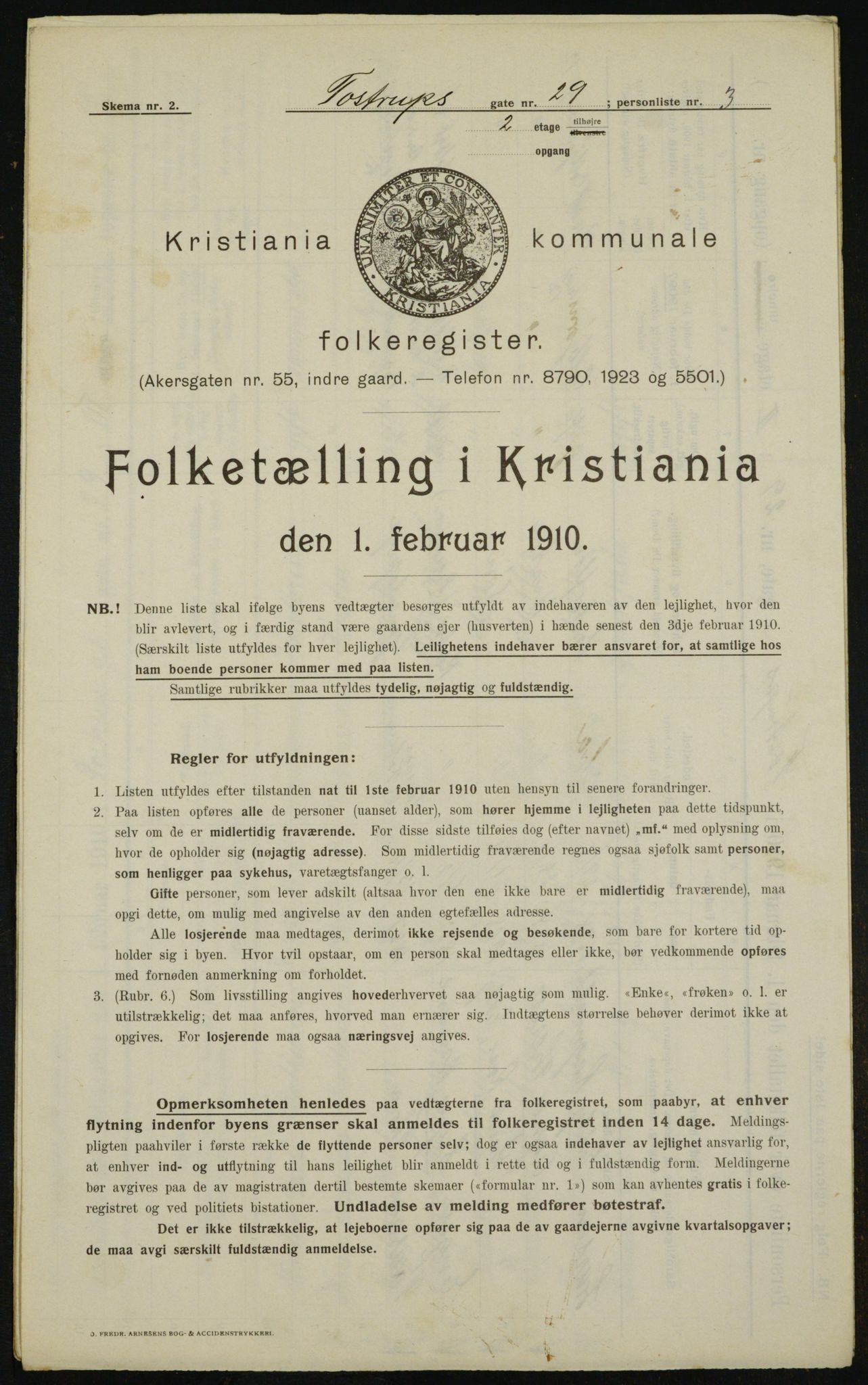 OBA, Municipal Census 1910 for Kristiania, 1910, p. 109508