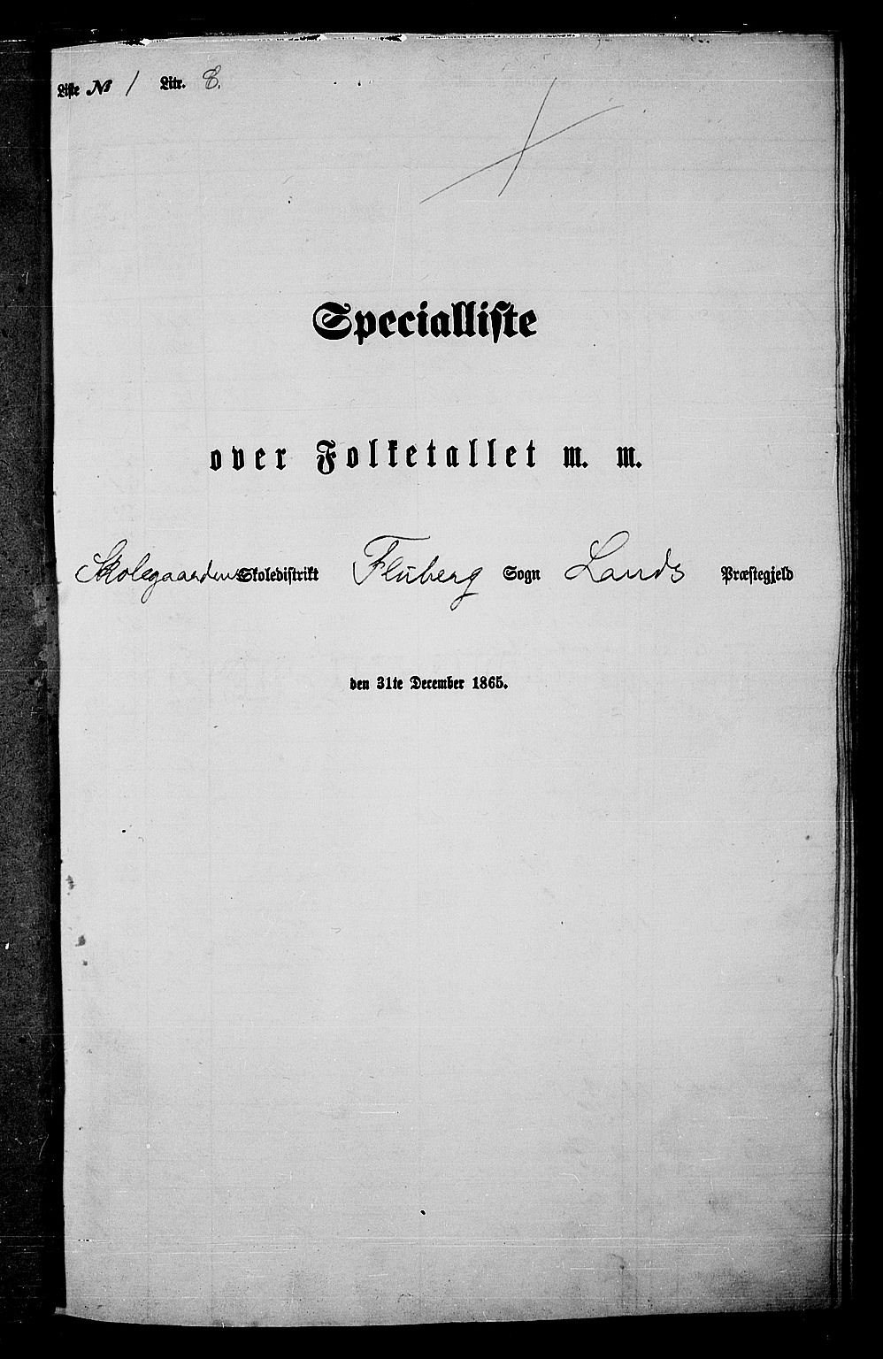 RA, 1865 census for Land, 1865, p. 243