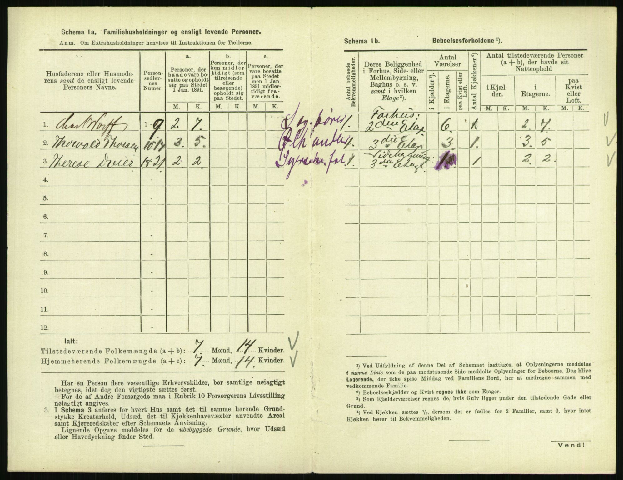 RA, 1891 census for 0801 Kragerø, 1891, p. 655