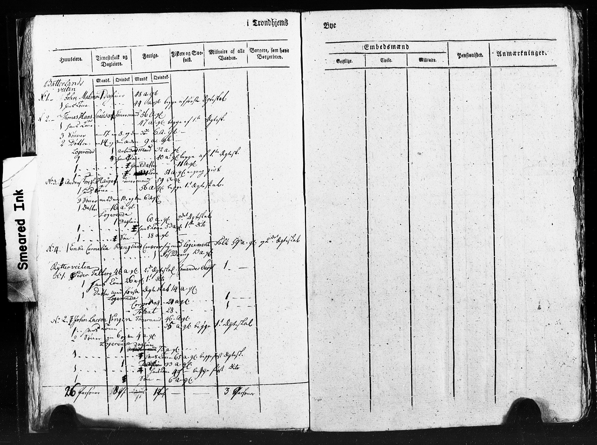 SAT, Census 1815 for Trondheim (transcript), 1815, p. 221