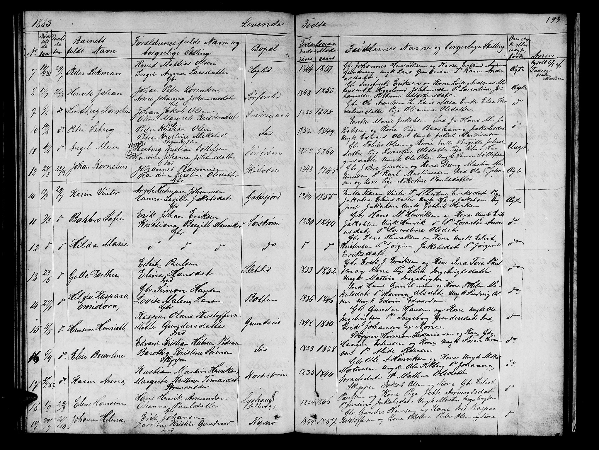 Tranøy sokneprestkontor, AV/SATØ-S-1313/I/Ia/Iab/L0021klokker: Parish register (copy) no. 21, 1861-1886, p. 193