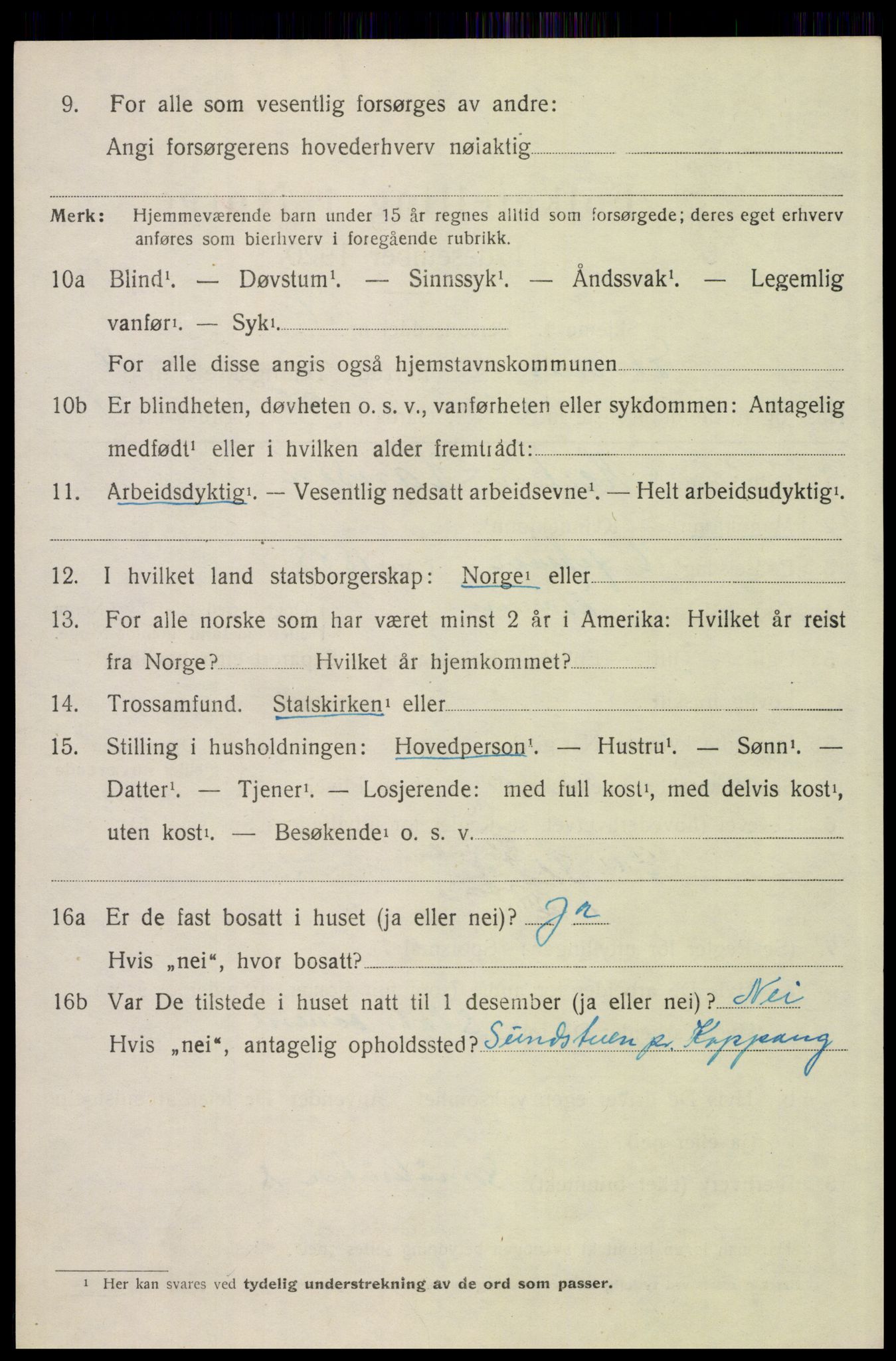 SAH, 1920 census for Elverum, 1920, p. 21201