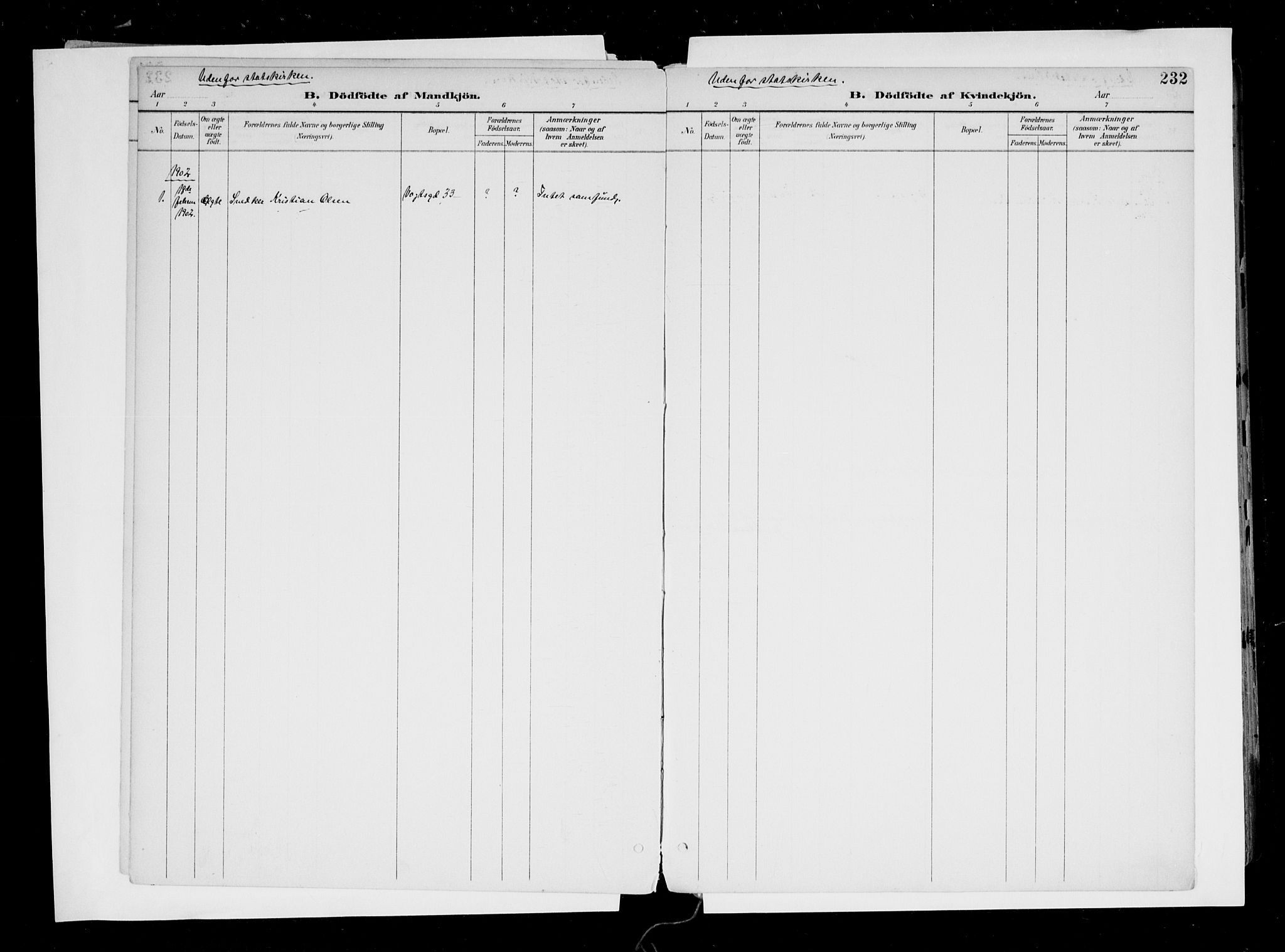 Moss prestekontor Kirkebøker, SAO/A-2003/F/Fb/L0004: Parish register (official) no. II 4, 1902-1912, p. 232