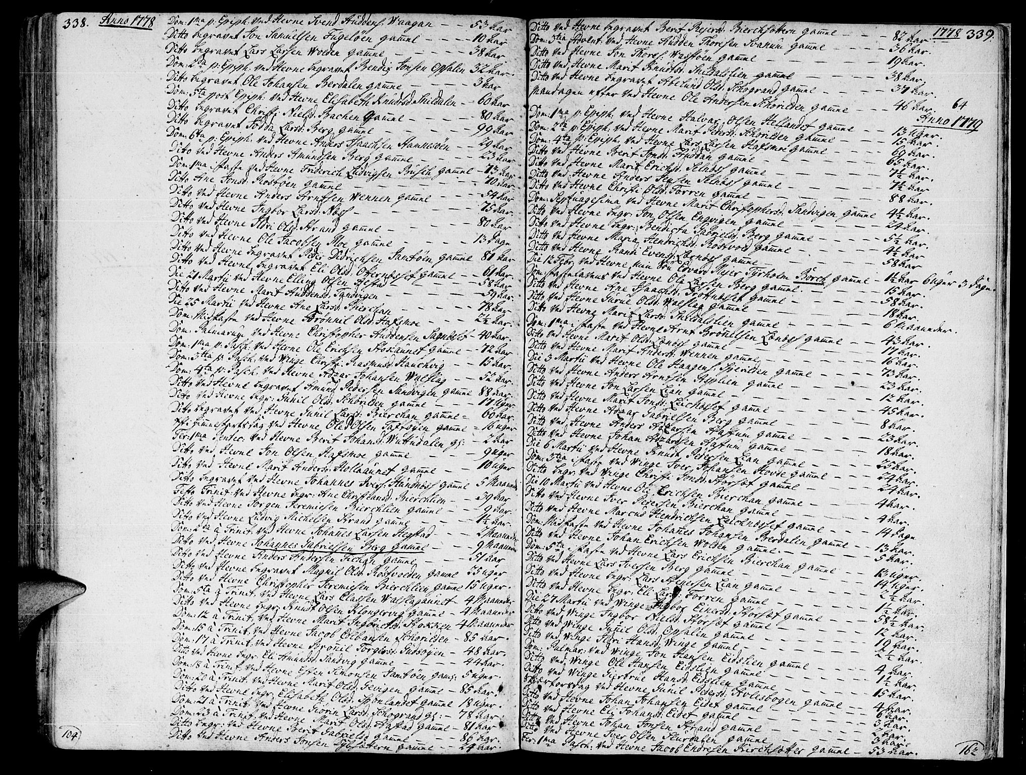 Ministerialprotokoller, klokkerbøker og fødselsregistre - Sør-Trøndelag, SAT/A-1456/630/L0489: Parish register (official) no. 630A02, 1757-1794, p. 338-339