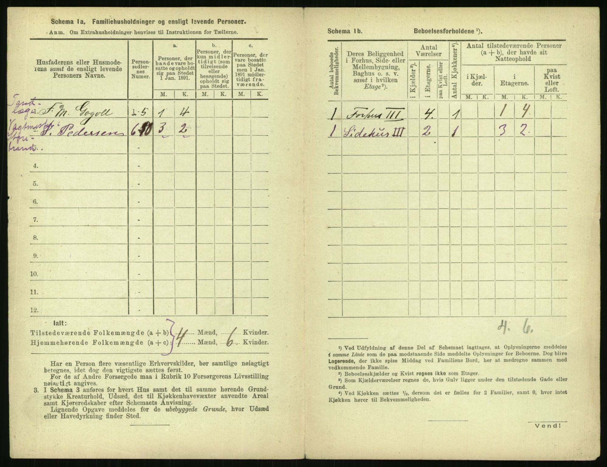 RA, 1891 census for 0301 Kristiania, 1891, p. 3990