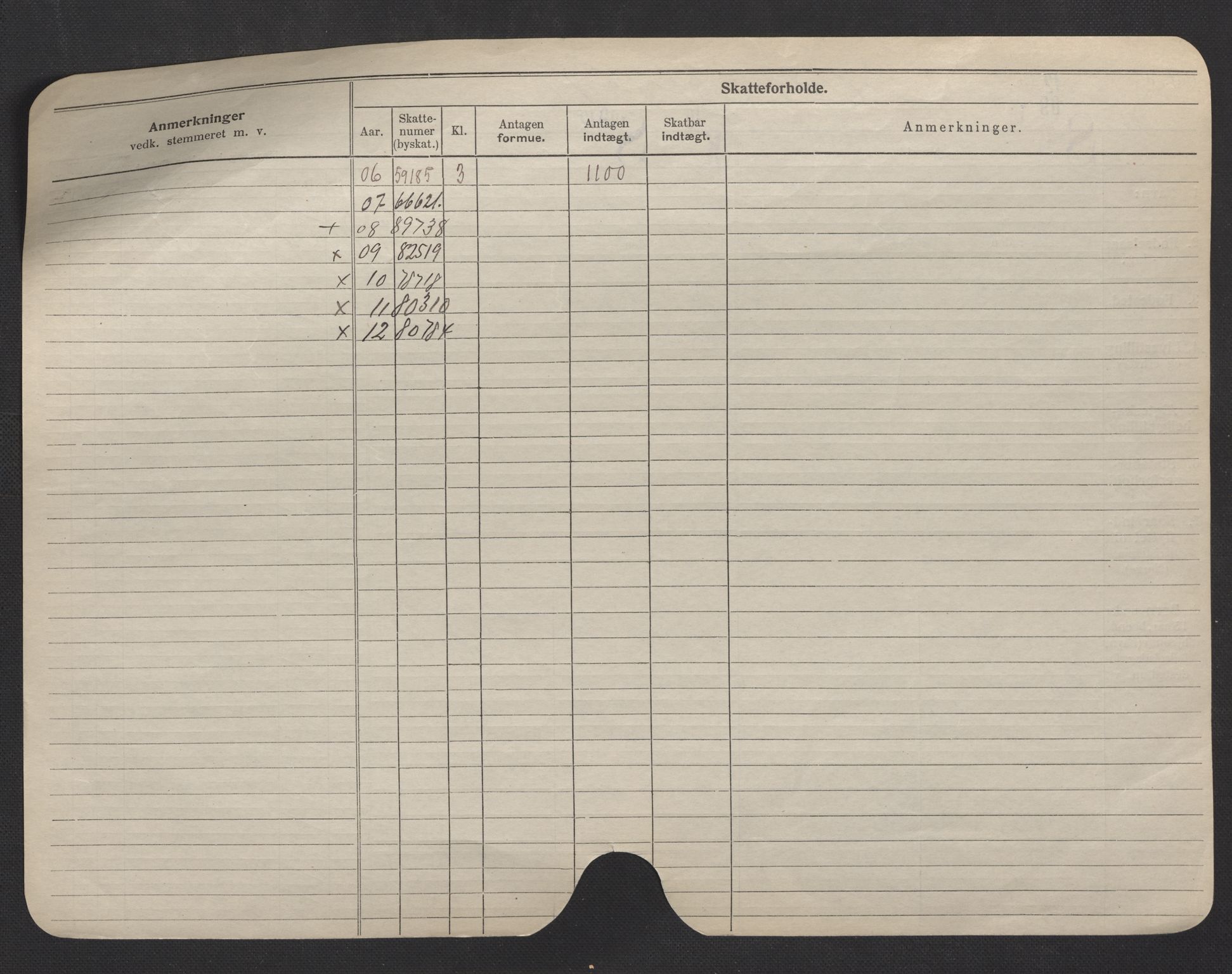 Oslo folkeregister, Registerkort, AV/SAO-A-11715/F/Fa/Fac/L0007: Menn, 1906-1914, p. 20b