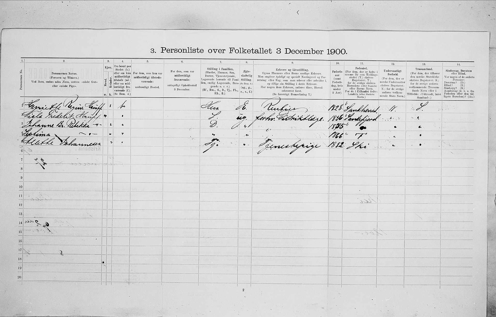 SAO, 1900 census for Kristiania, 1900, p. 70437