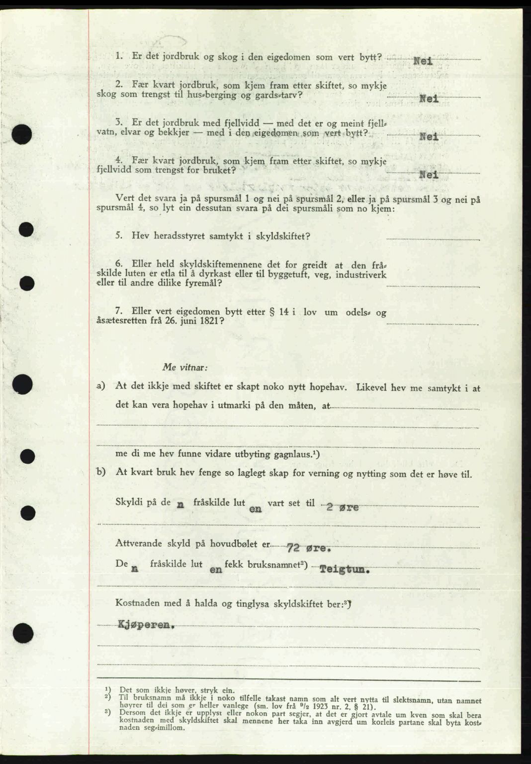 Romsdal sorenskriveri, SAT/A-4149/1/2/2C: Mortgage book no. A19, 1946-1946, Diary no: : 426/1946