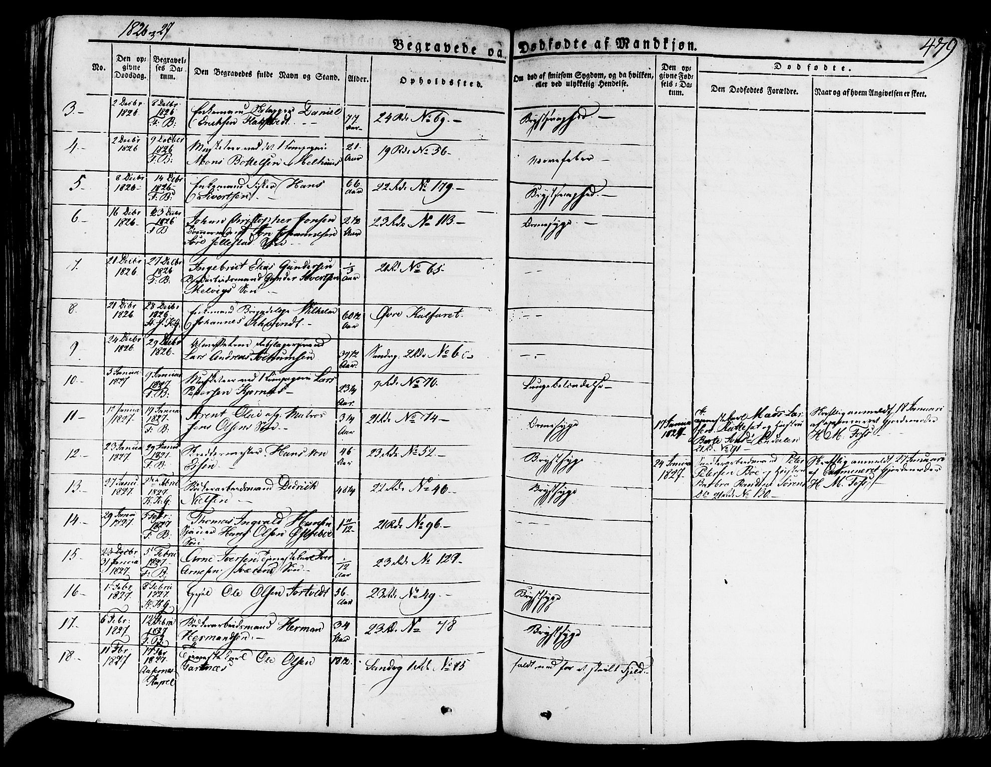 Korskirken sokneprestembete, SAB/A-76101/H/Haa/L0014: Parish register (official) no. A 14, 1823-1835, p. 479