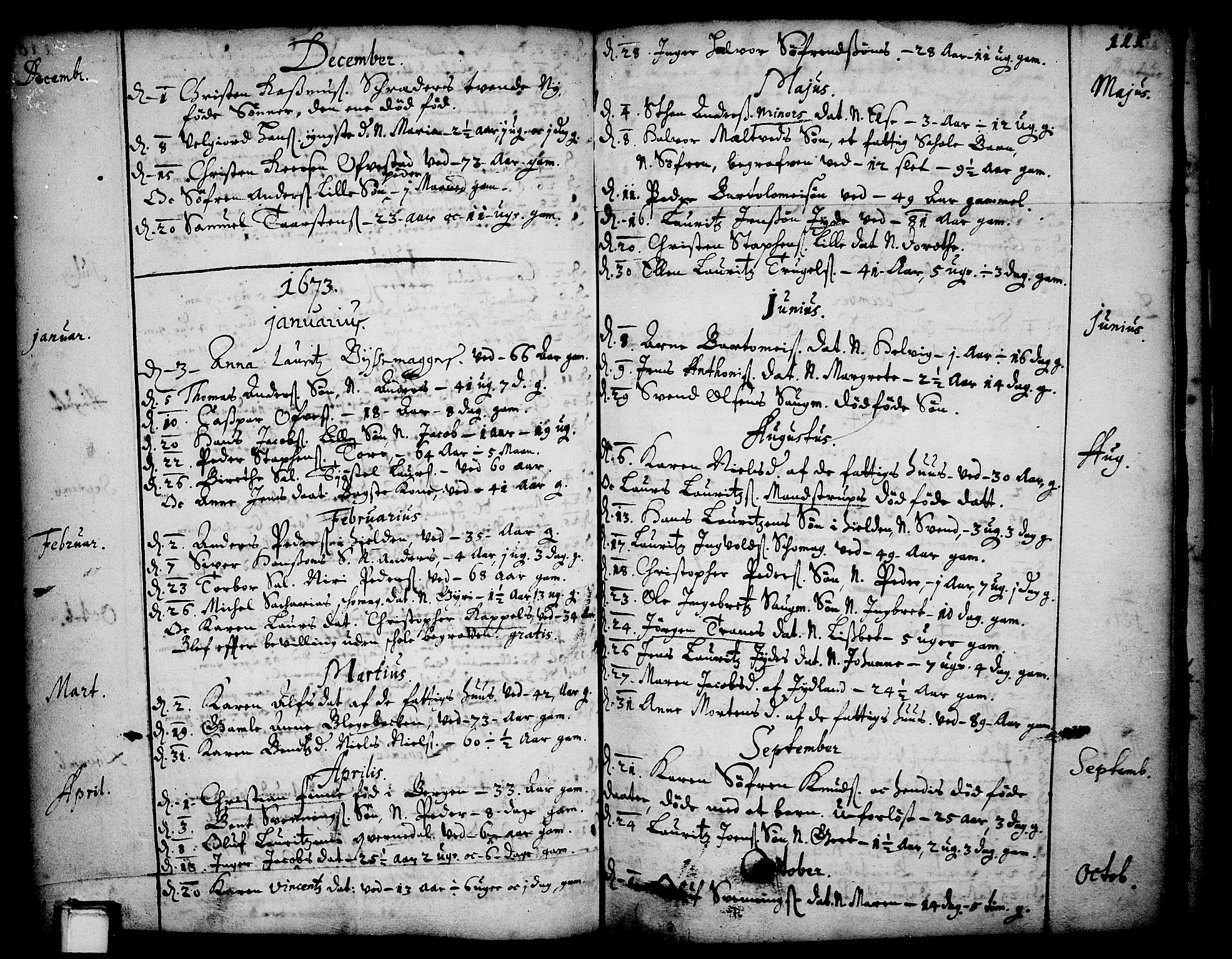 Skien kirkebøker, SAKO/A-302/F/Fa/L0001: Parish register (official) no. 1, 1659-1679, p. 111