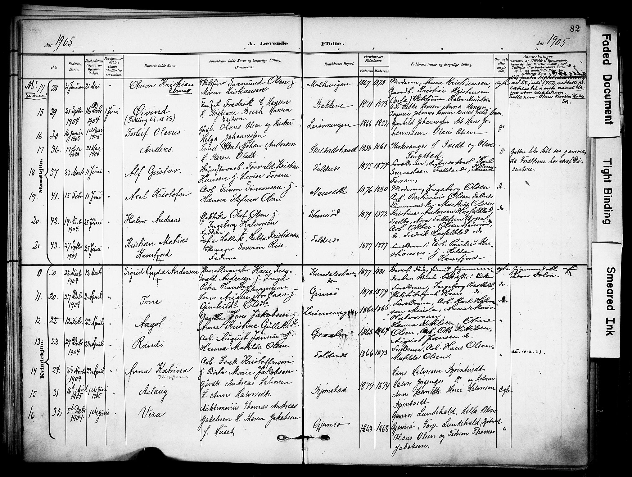 Solum kirkebøker, AV/SAKO-A-306/F/Fa/L0011: Parish register (official) no. I 11, 1898-1909, p. 82