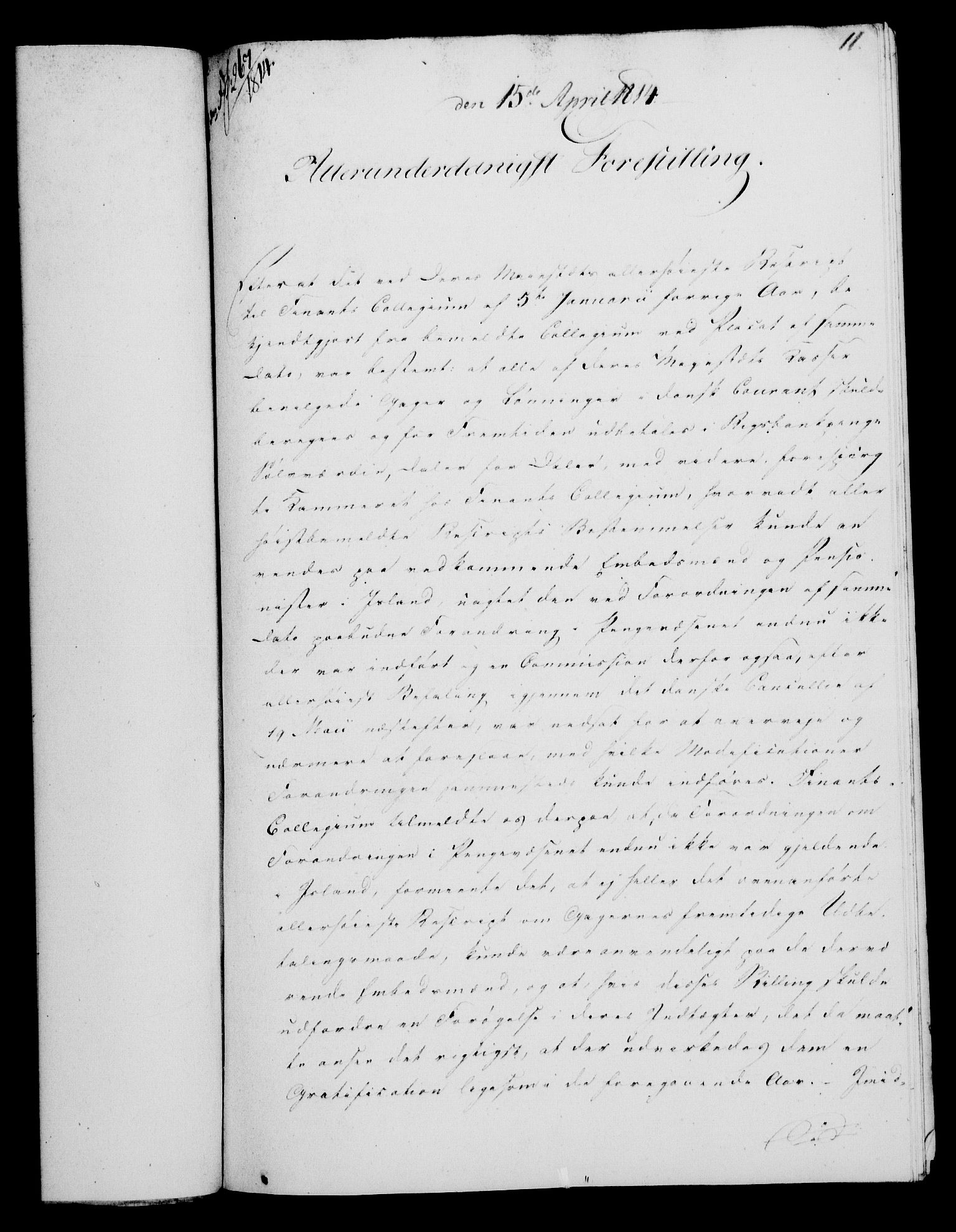 Rentekammeret, Kammerkanselliet, RA/EA-3111/G/Gf/Gfa/L0095: Norsk relasjons- og resolusjonsprotokoll (merket RK 52.95), 1813-1814, p. 595