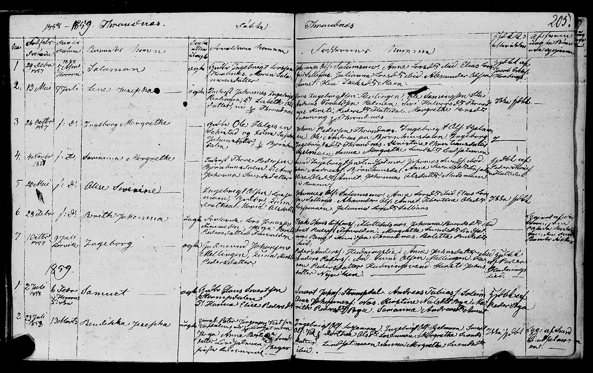 Ministerialprotokoller, klokkerbøker og fødselsregistre - Nord-Trøndelag, SAT/A-1458/762/L0538: Parish register (official) no. 762A02 /2, 1833-1879, p. 205