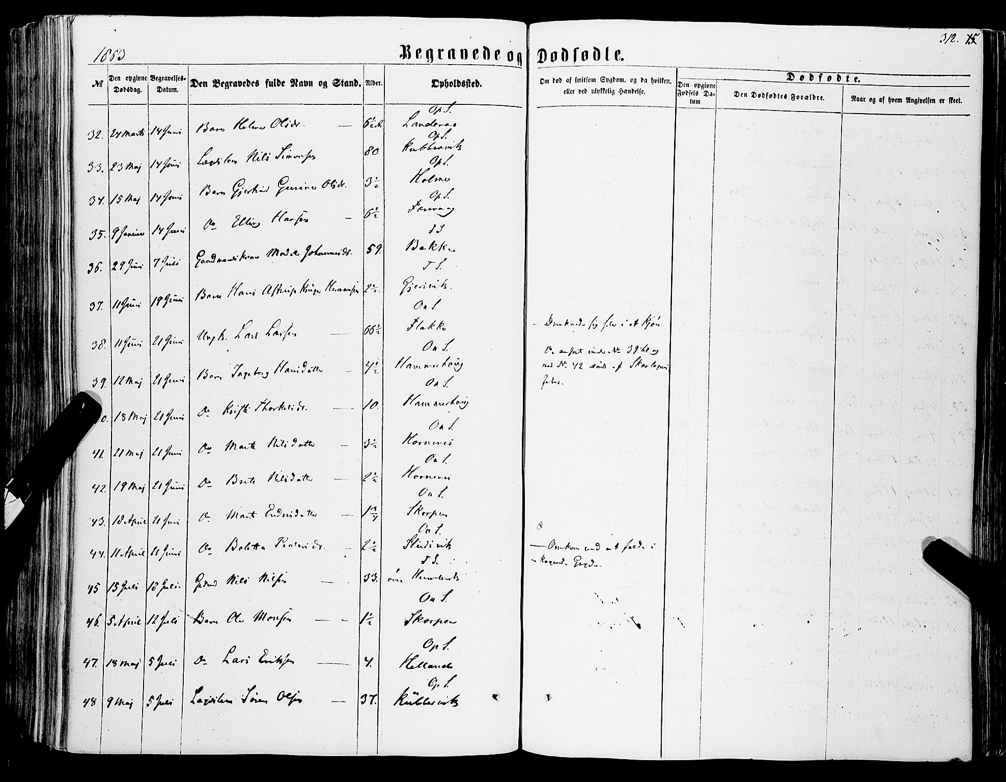 Tysnes sokneprestembete, SAB/A-78601/H/Haa: Parish register (official) no. A 11, 1860-1871, p. 312
