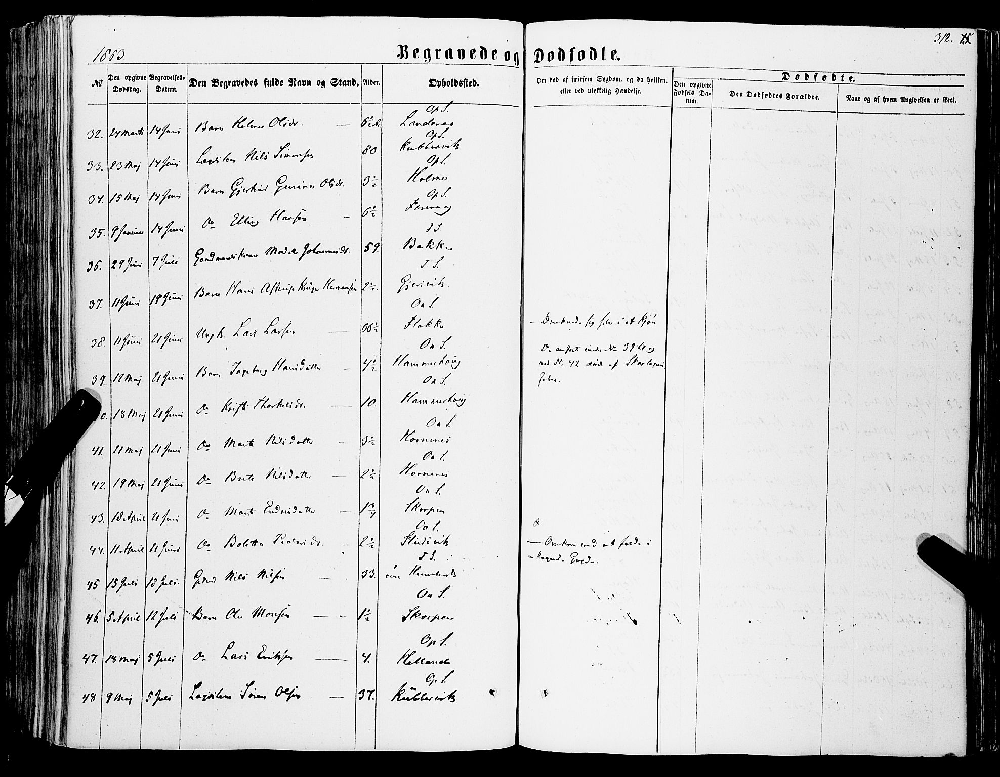 Tysnes sokneprestembete, AV/SAB-A-78601/H/Haa: Parish register (official) no. A 11, 1860-1871, p. 312