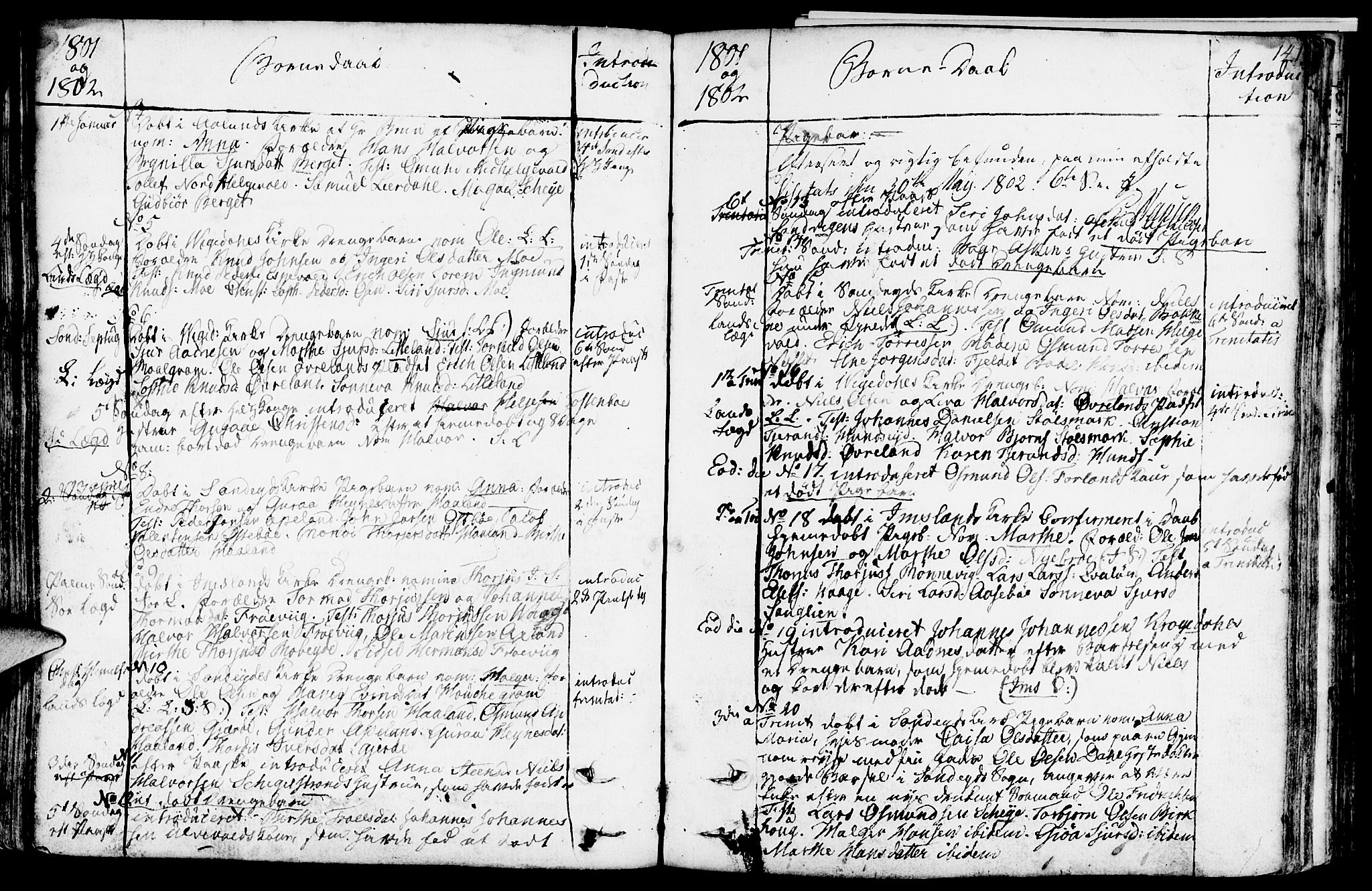 Vikedal sokneprestkontor, SAST/A-101840/01/IV: Parish register (official) no. A 2, 1779-1817, p. 141
