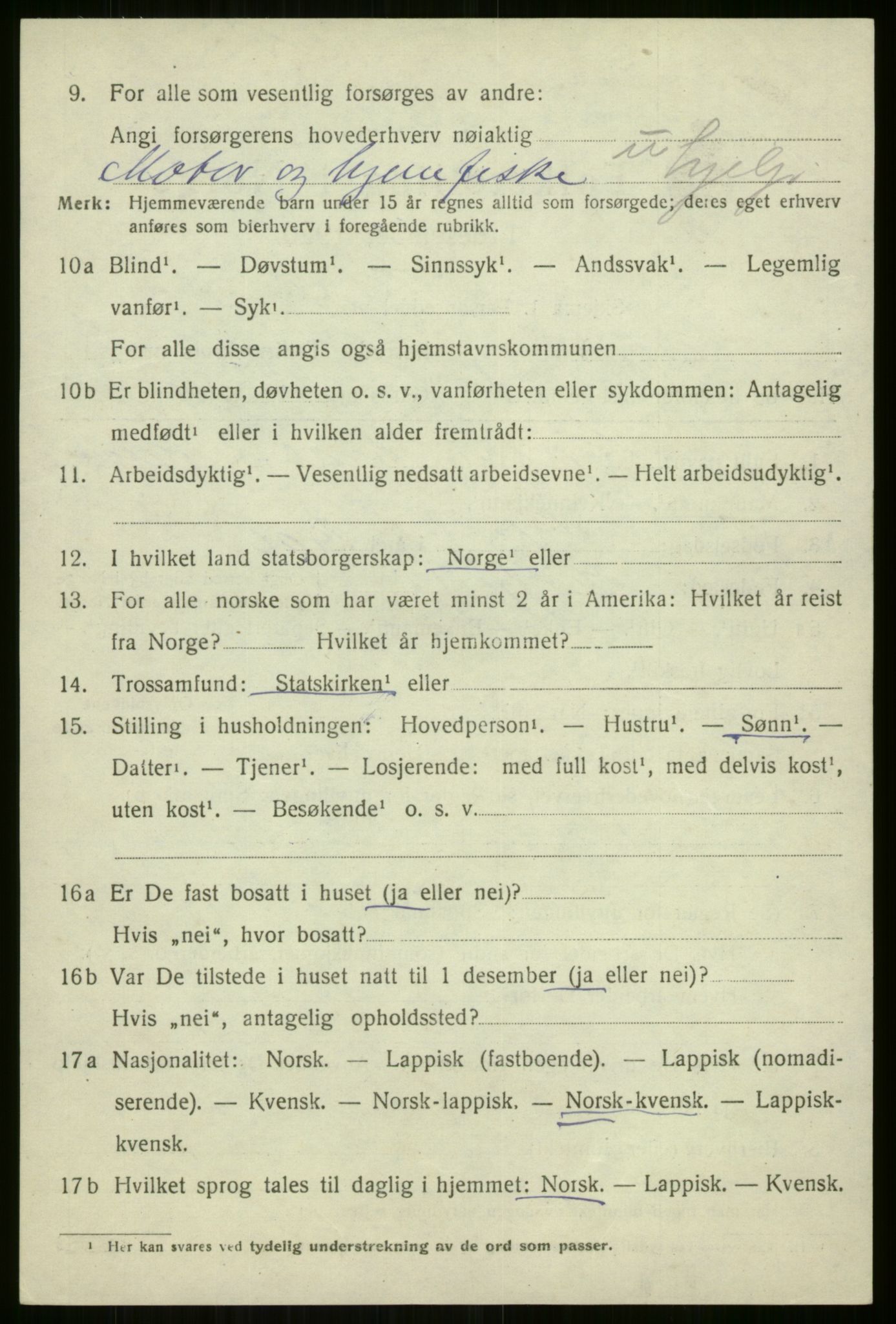 SATØ, 1920 census for Sørfjord, 1920, p. 1069