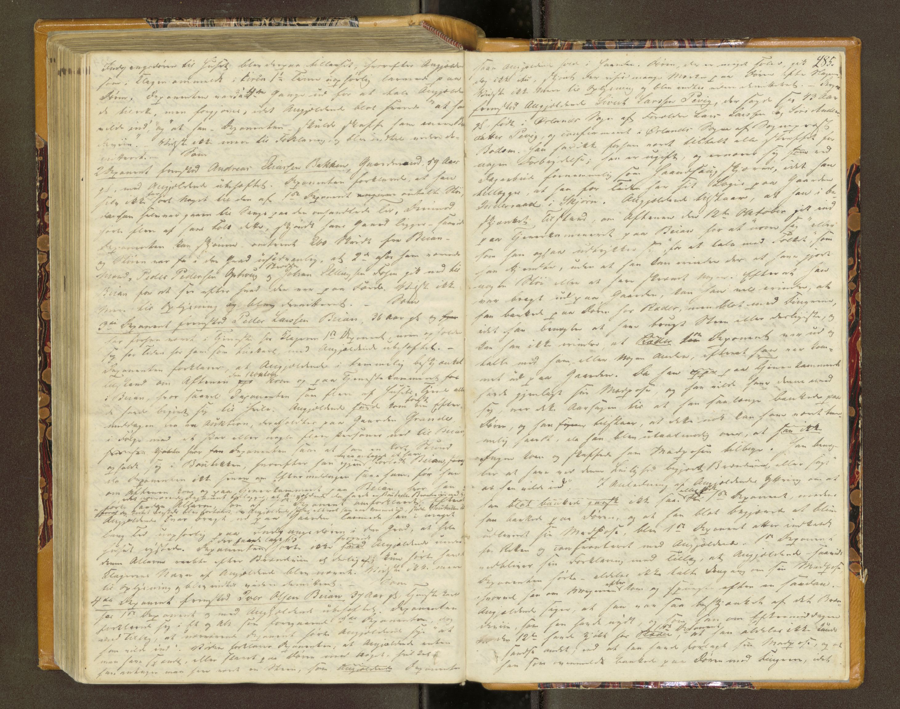 Fosen sorenskriveri, AV/SAT-A-1107/1/1/1B/L0006: Ekstrarettsprotokoll, 1838-1844, p. 284b-285a