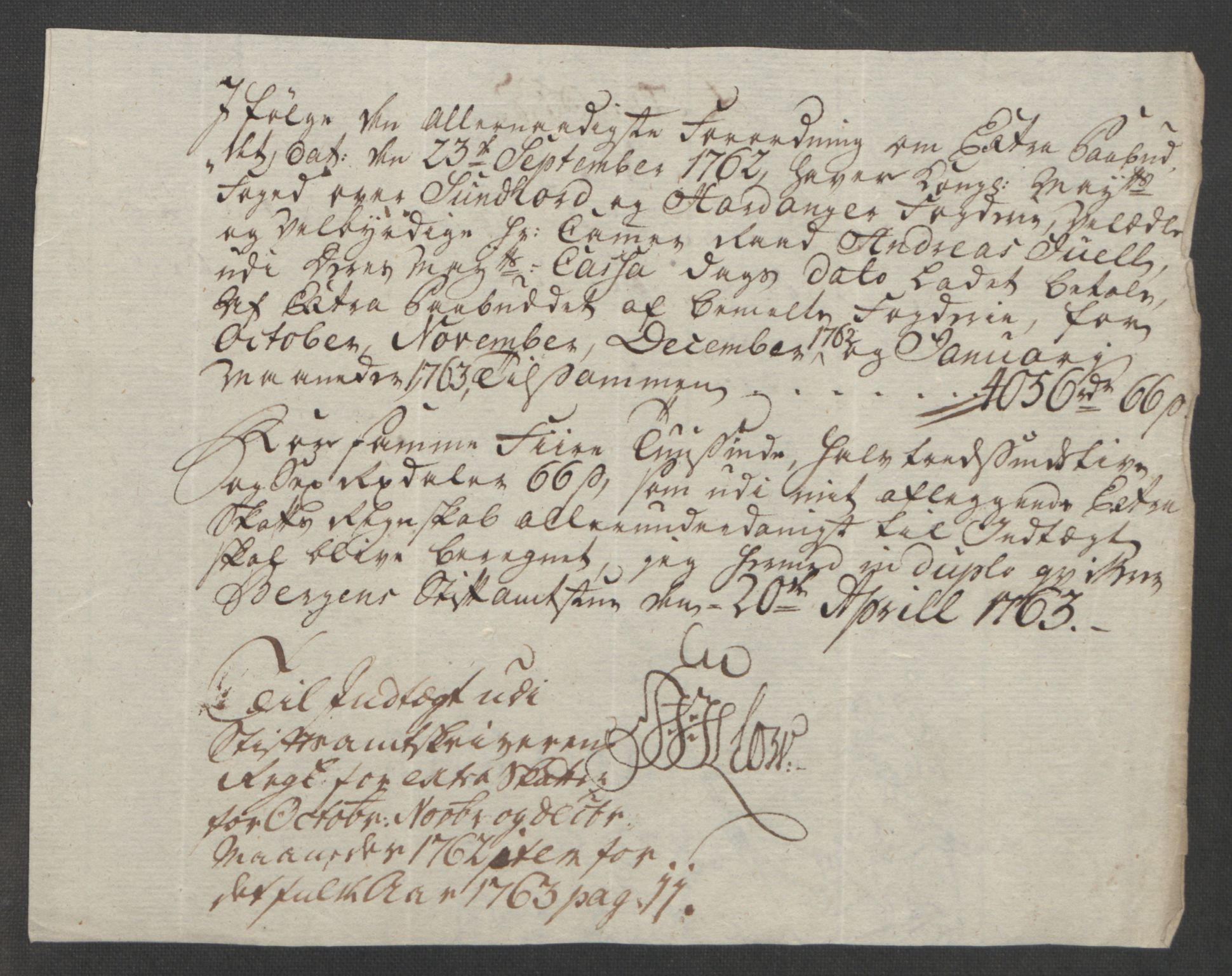 Rentekammeret inntil 1814, Reviderte regnskaper, Fogderegnskap, RA/EA-4092/R48/L3136: Ekstraskatten Sunnhordland og Hardanger, 1762-1772, p. 13