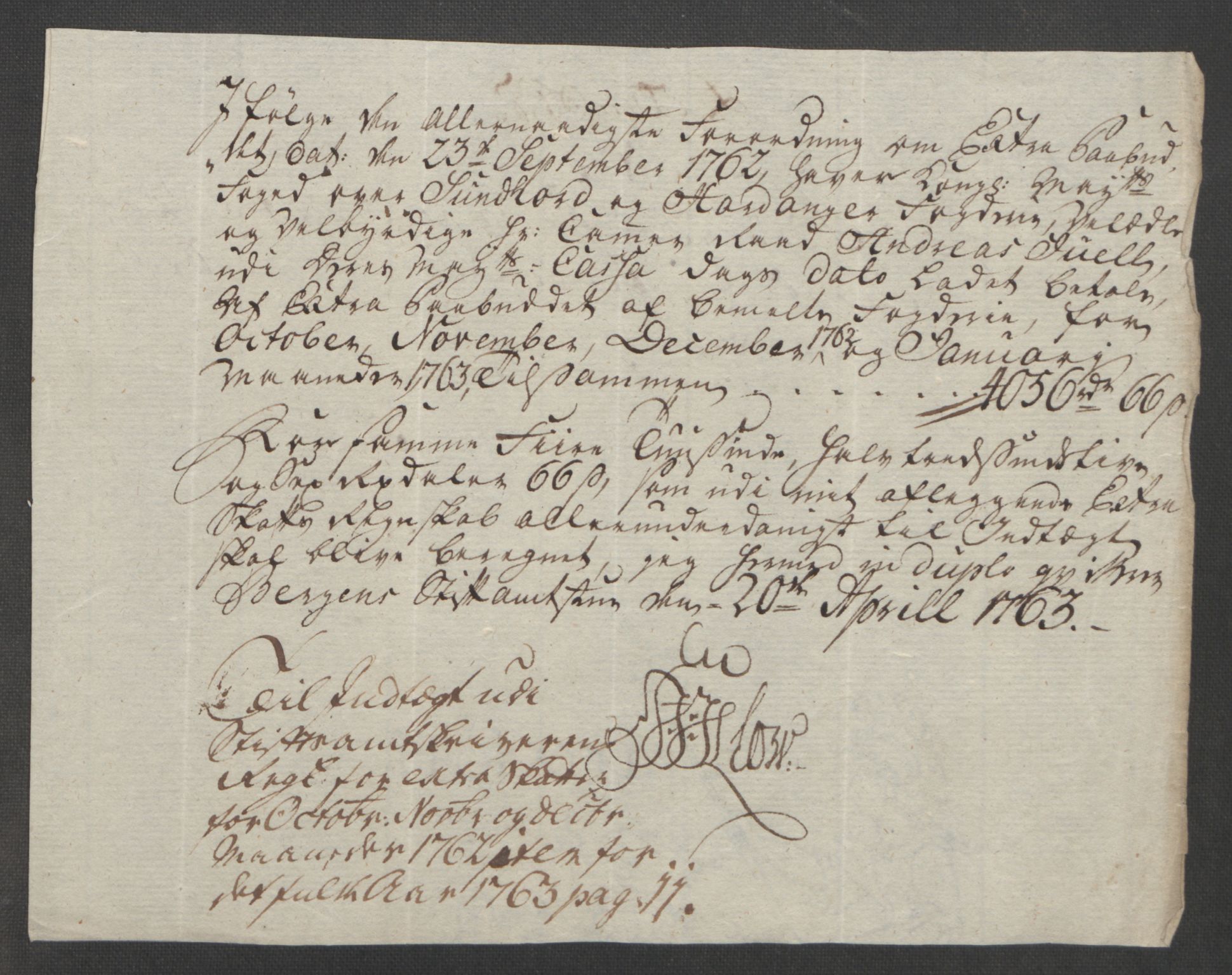 Rentekammeret inntil 1814, Reviderte regnskaper, Fogderegnskap, AV/RA-EA-4092/R48/L3136: Ekstraskatten Sunnhordland og Hardanger, 1762-1772, p. 13