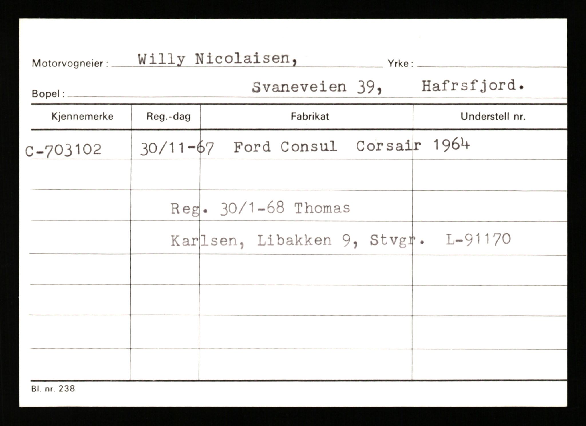 Stavanger trafikkstasjon, AV/SAST-A-101942/0/G/L0012: Registreringsnummer: 363571 - 800000, 1930-1971, p. 2328