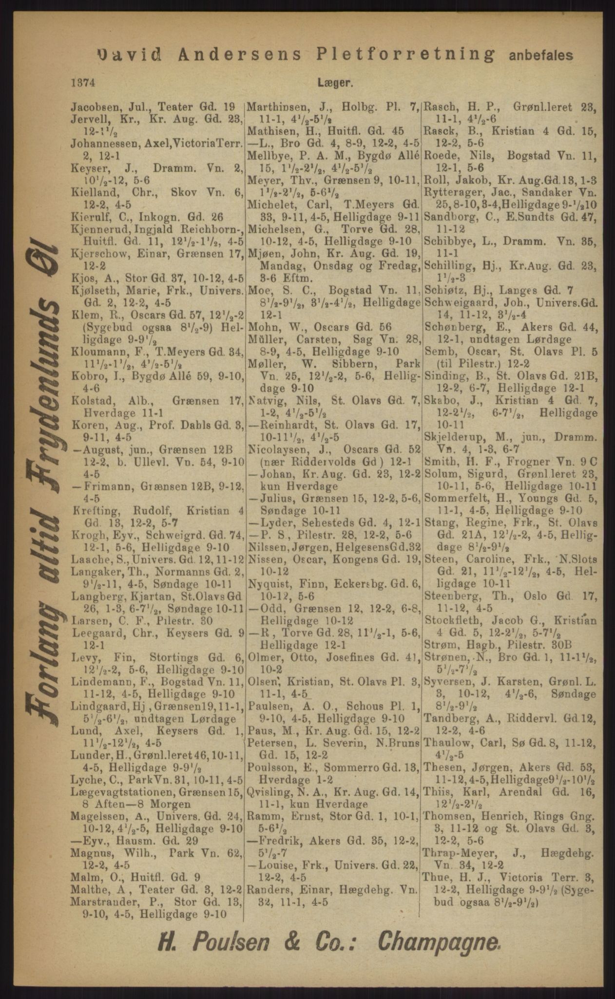 Kristiania/Oslo adressebok, PUBL/-, 1903, p. 1374