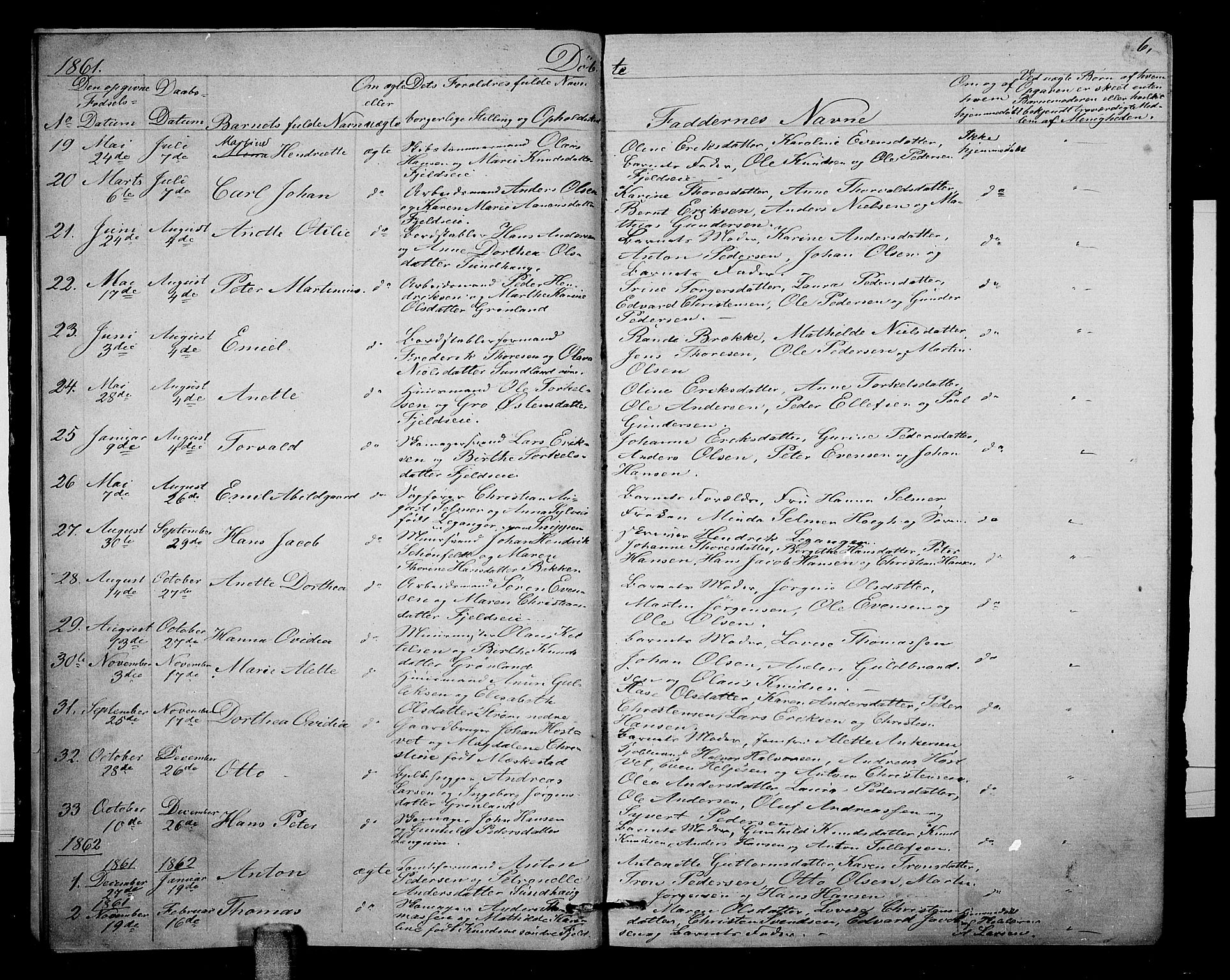 Strømsgodset kirkebøker, SAKO/A-324/G/Ga/L0001: Parish register (copy) no. 1, 1860-1884, p. 6