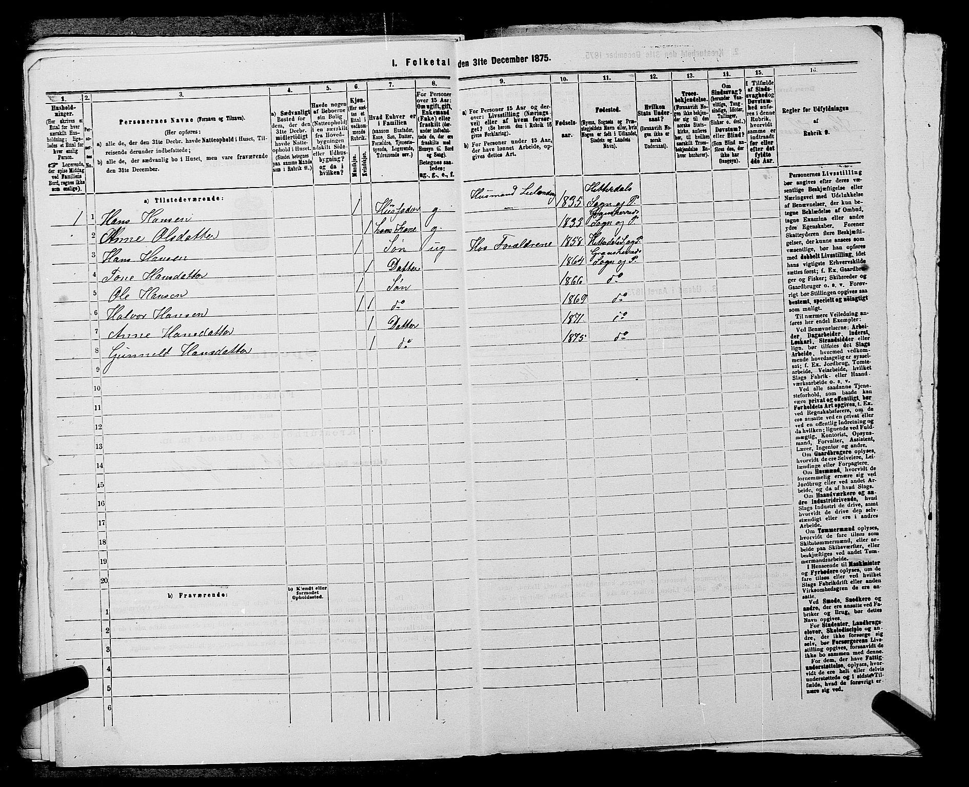 SAKO, 1875 census for 0824P Gransherad, 1875, p. 476