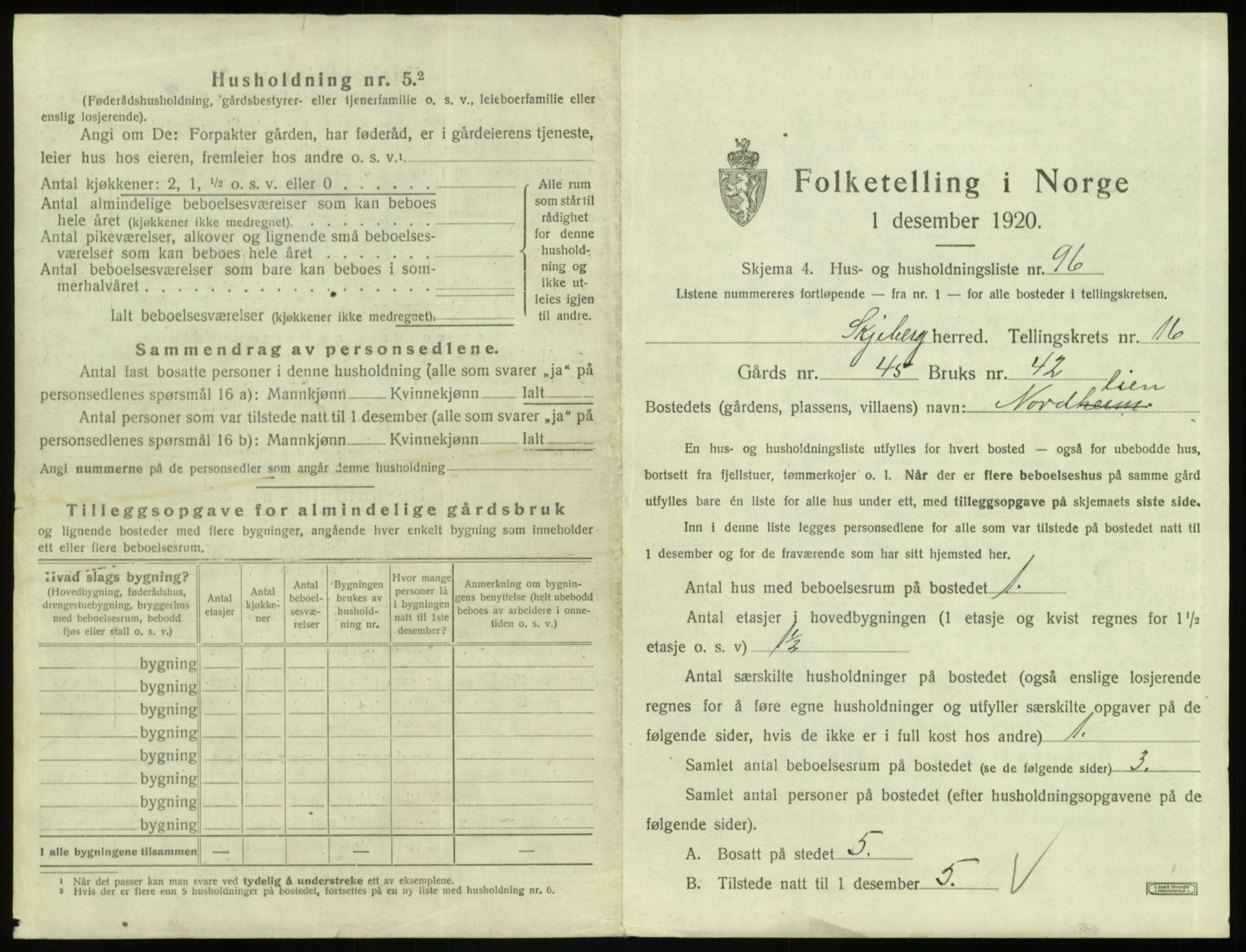 SAO, 1920 census for Skjeberg, 1920, p. 2359