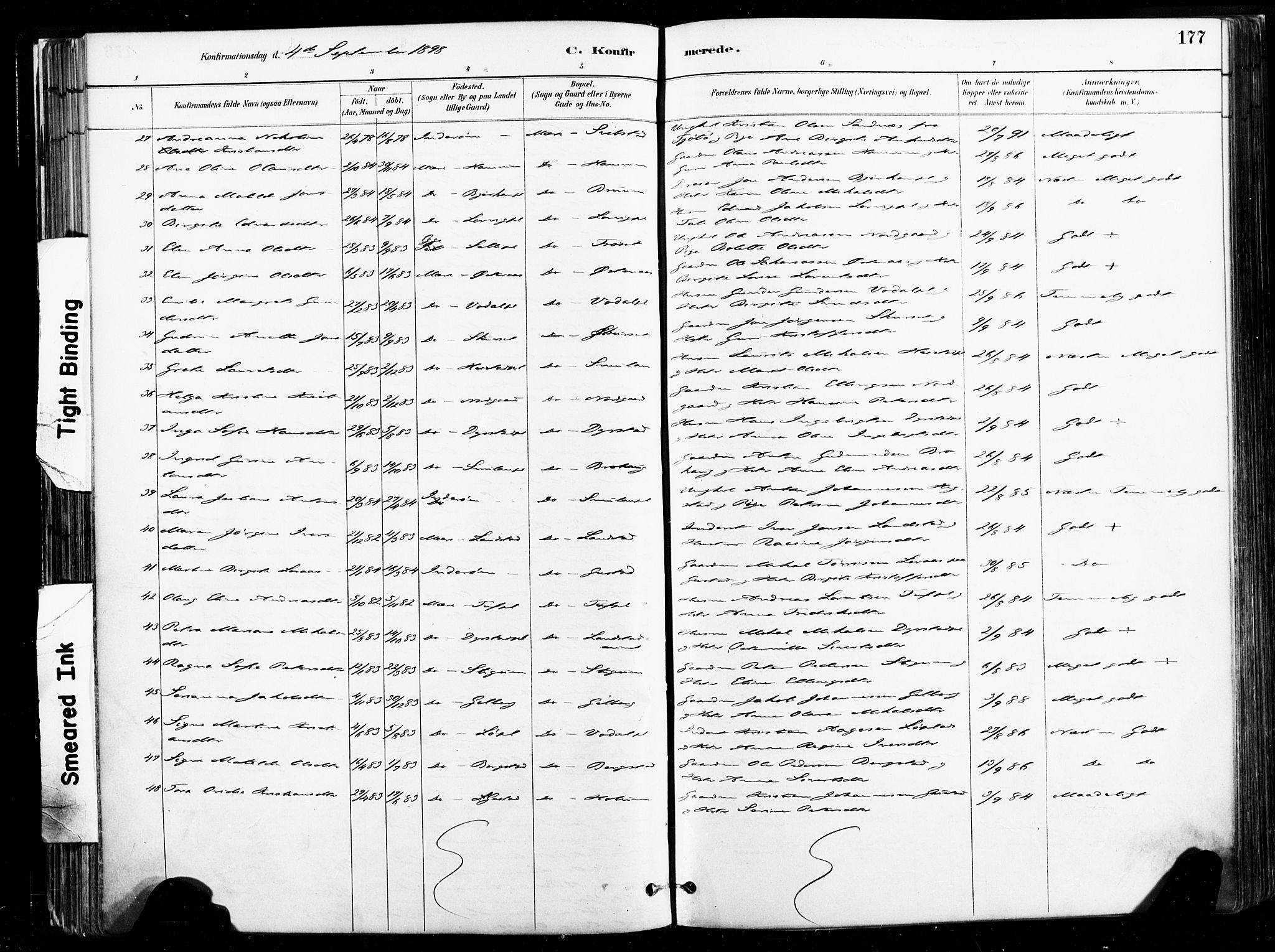 Ministerialprotokoller, klokkerbøker og fødselsregistre - Nord-Trøndelag, AV/SAT-A-1458/735/L0351: Parish register (official) no. 735A10, 1884-1908, p. 177