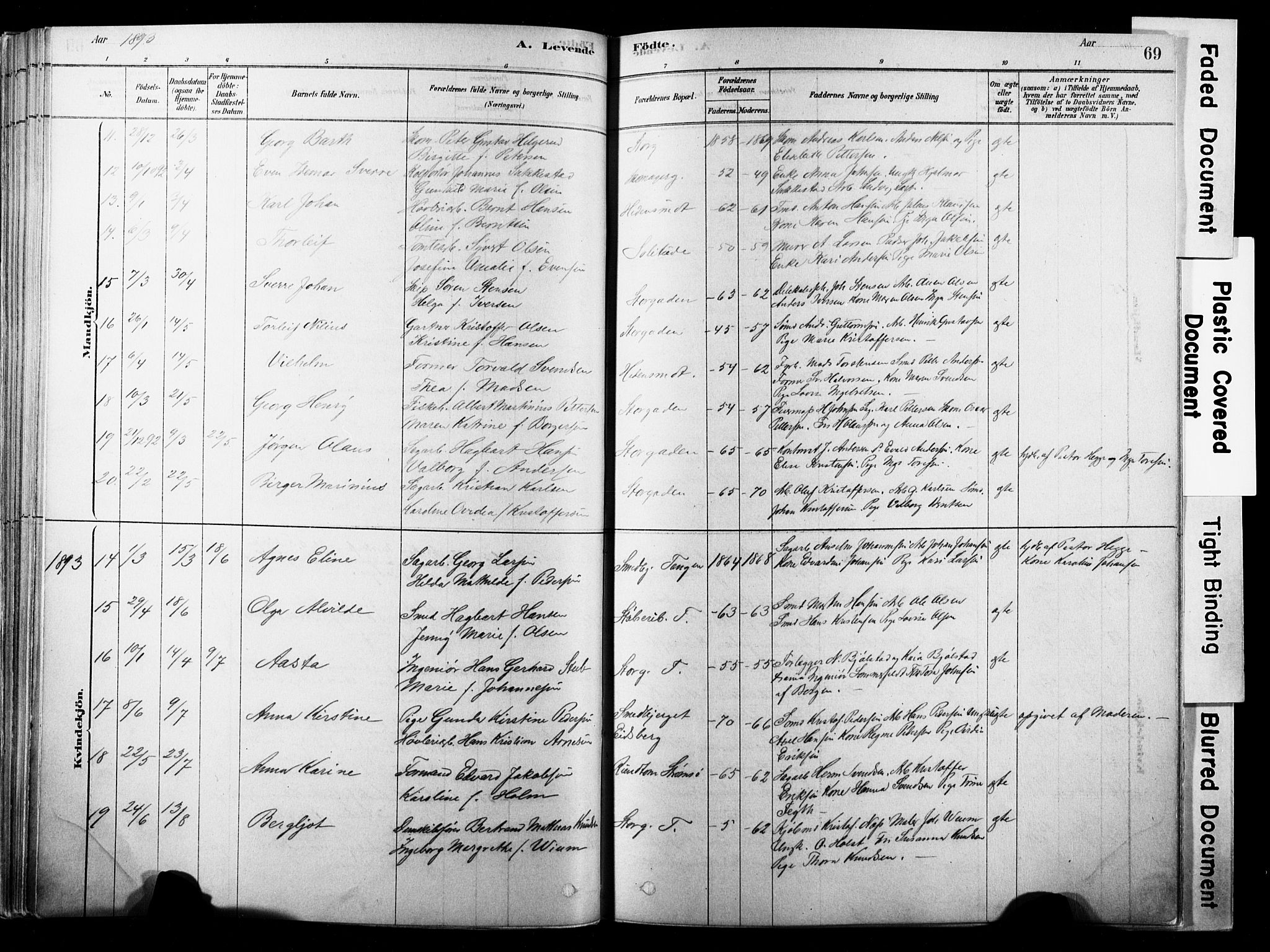 Strømsø kirkebøker, AV/SAKO-A-246/F/Fb/L0006: Parish register (official) no. II 6, 1879-1910, p. 69