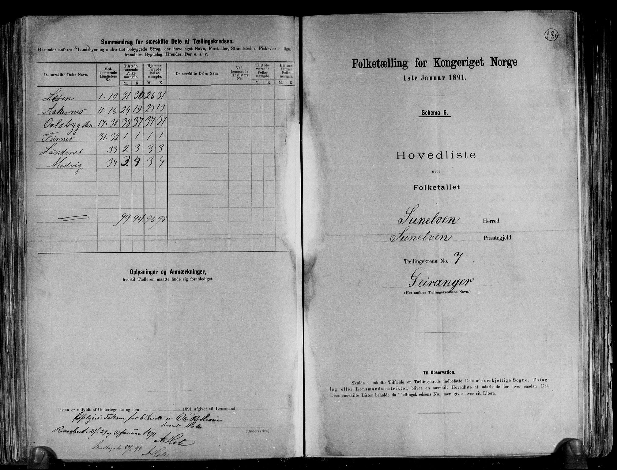 RA, 1891 census for 1523 Sunnylven, 1891, p. 16