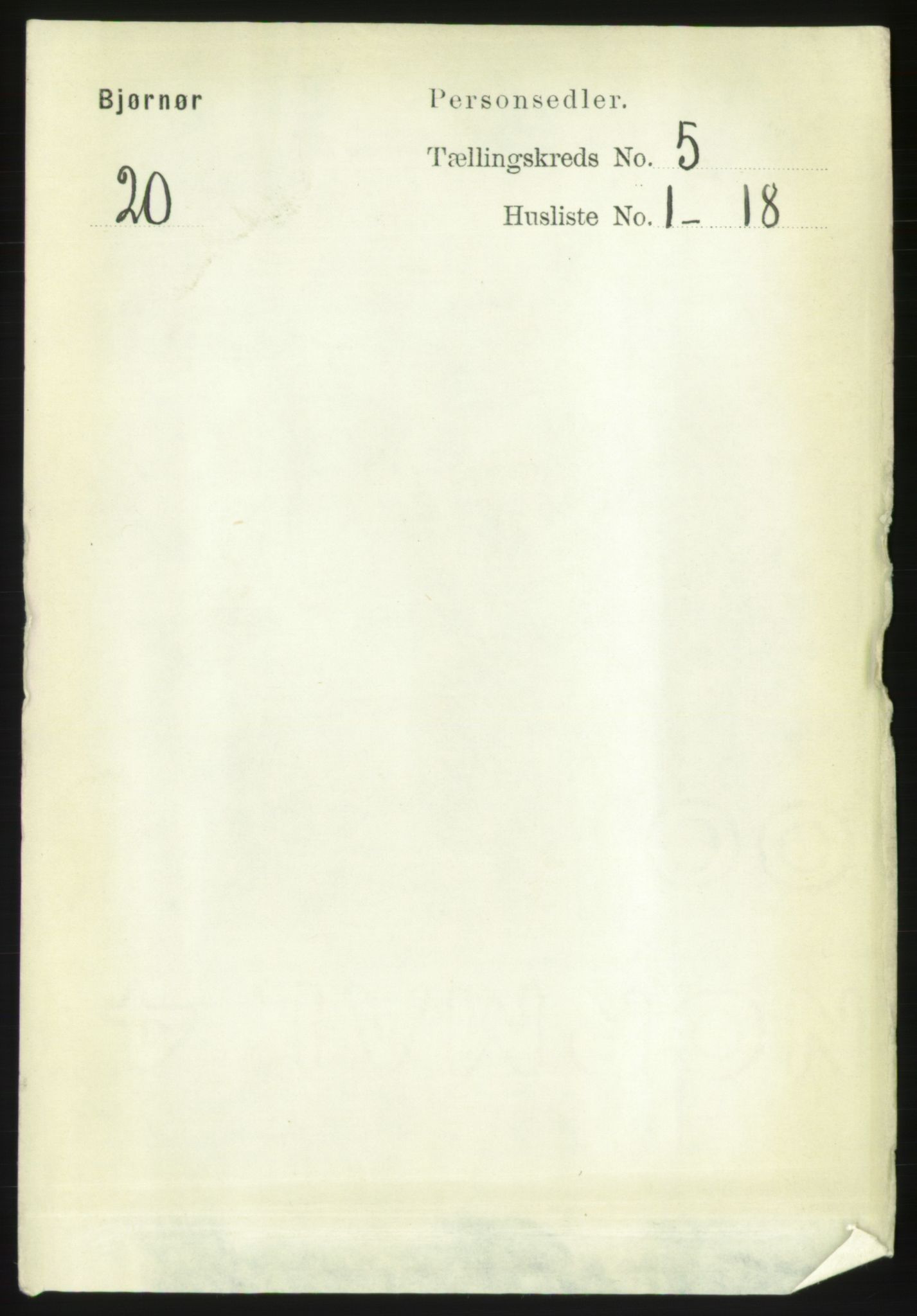 RA, 1891 census for 1632 Bjørnør, 1891, p. 2279