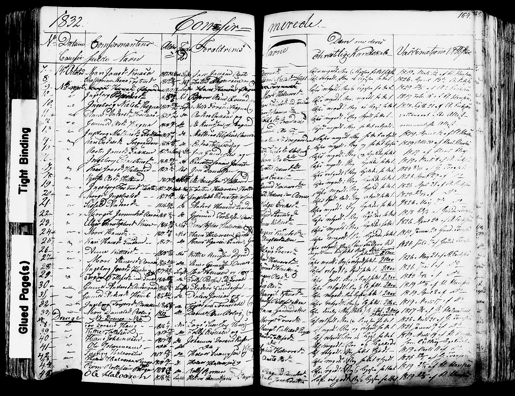 Sauherad kirkebøker, SAKO/A-298/F/Fa/L0006: Parish register (official) no. I 6, 1827-1850, p. 164