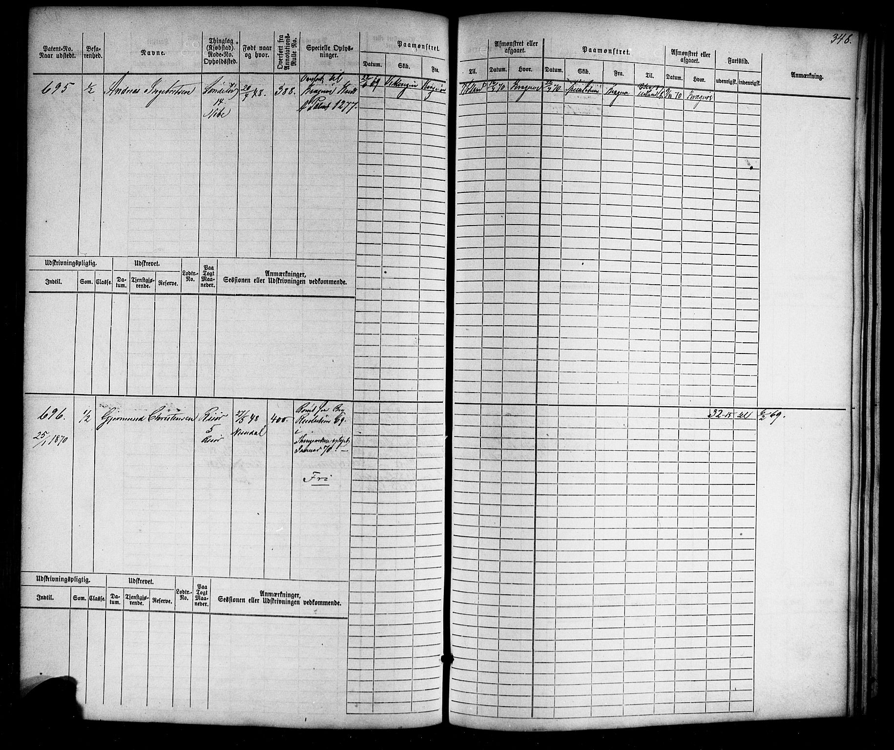 Risør mønstringskrets, AV/SAK-2031-0010/F/Fb/L0010: Hovedrulle nr 1-770, T-9, 1869-1890, p. 355