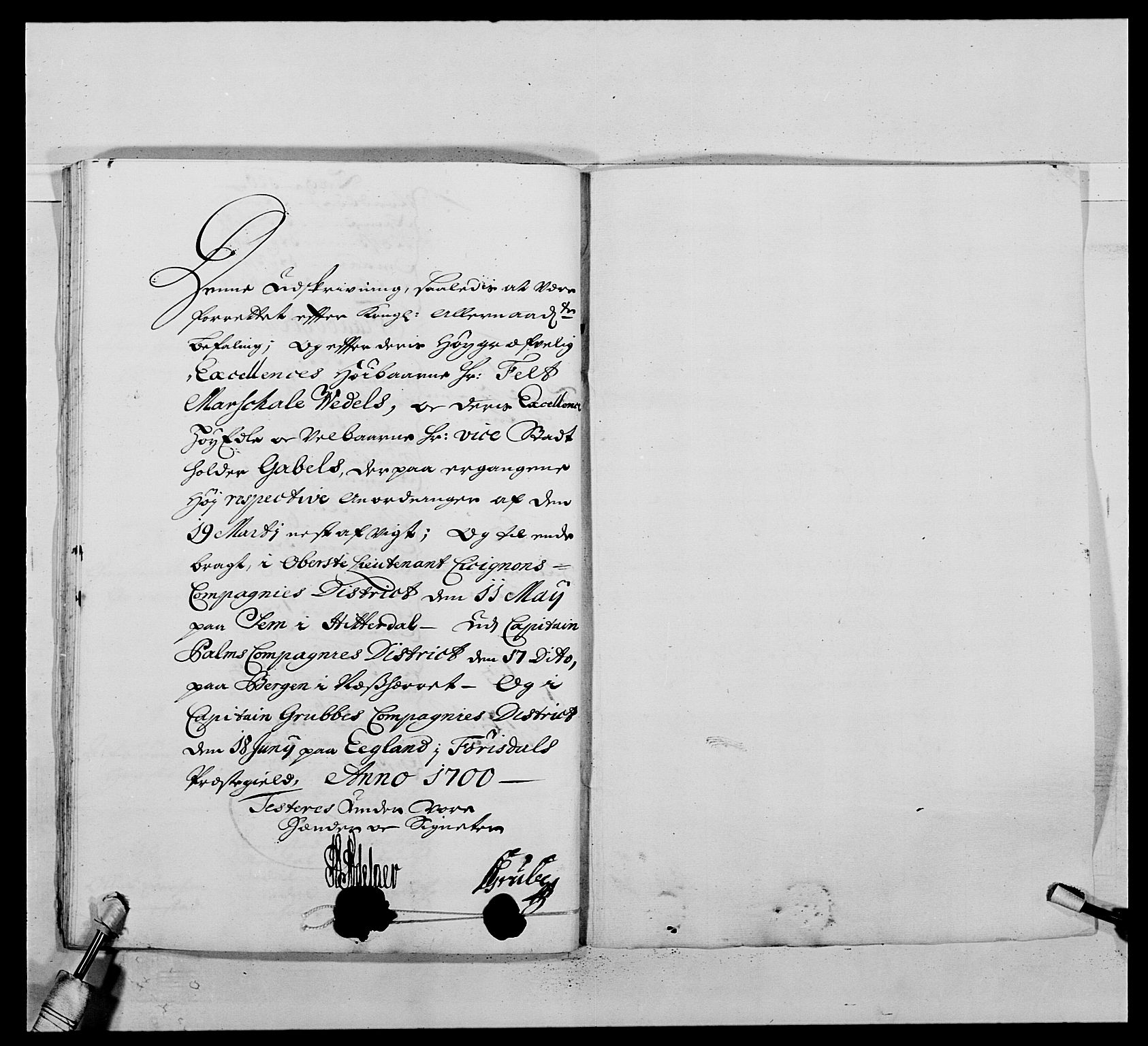 Kommanderende general (KG I) med Det norske krigsdirektorium, AV/RA-EA-5419/E/Ea/L0494: Smålenske regiment, 1697-1717, p. 164