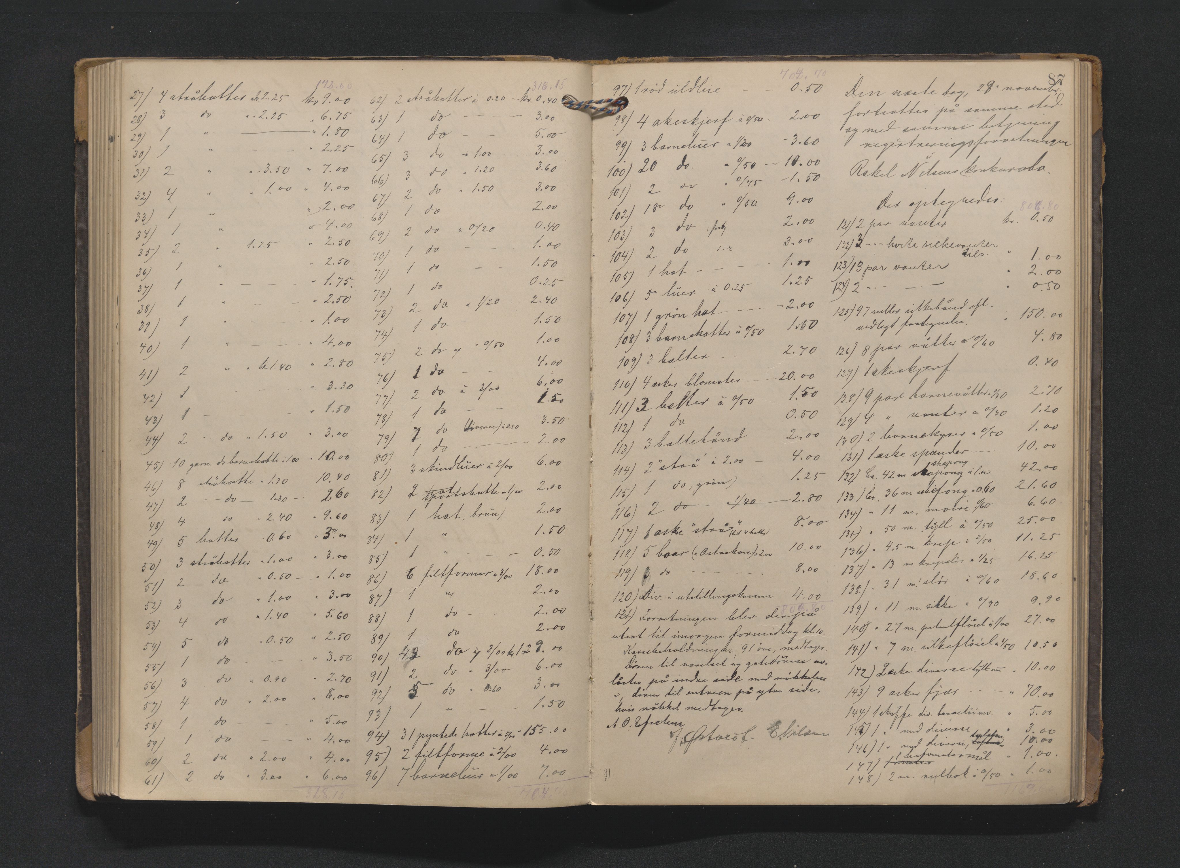 Bamble sorenskriveri, AV/SAKO-A-214/H/Hb/Hbb/Hbbe/L0001: Skifteregisreringsprotokoll, 1903-1929, p. 86b-87a