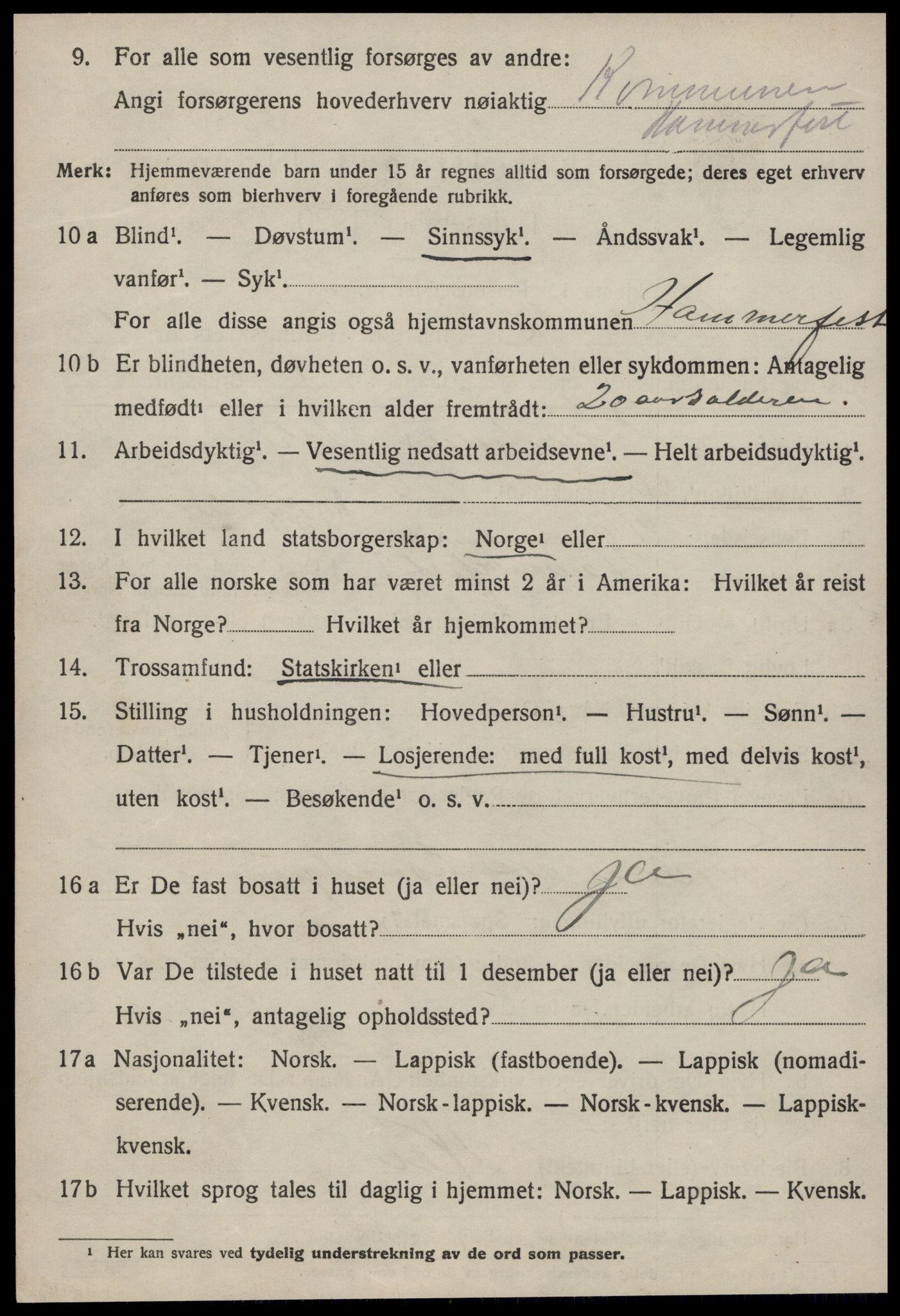 SAT, 1920 census for Malvik, 1920, p. 1201